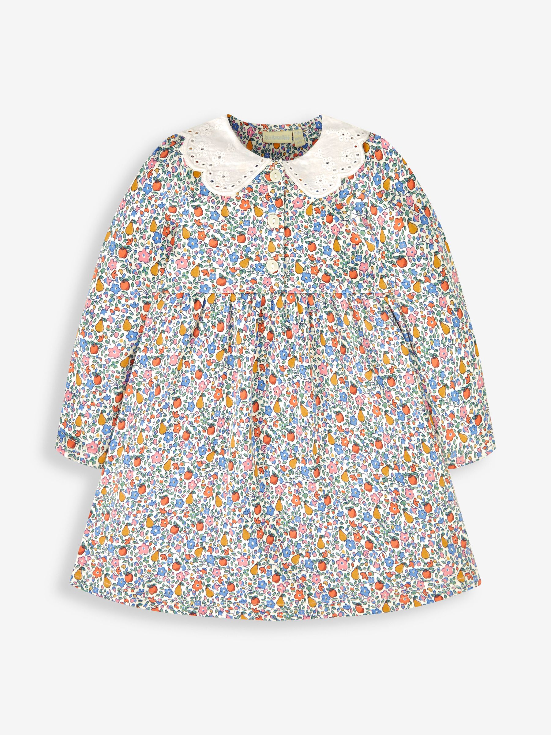 Cream Girls' Orchard Ditsy Dress With Broderie Collar - Image 3 of 5