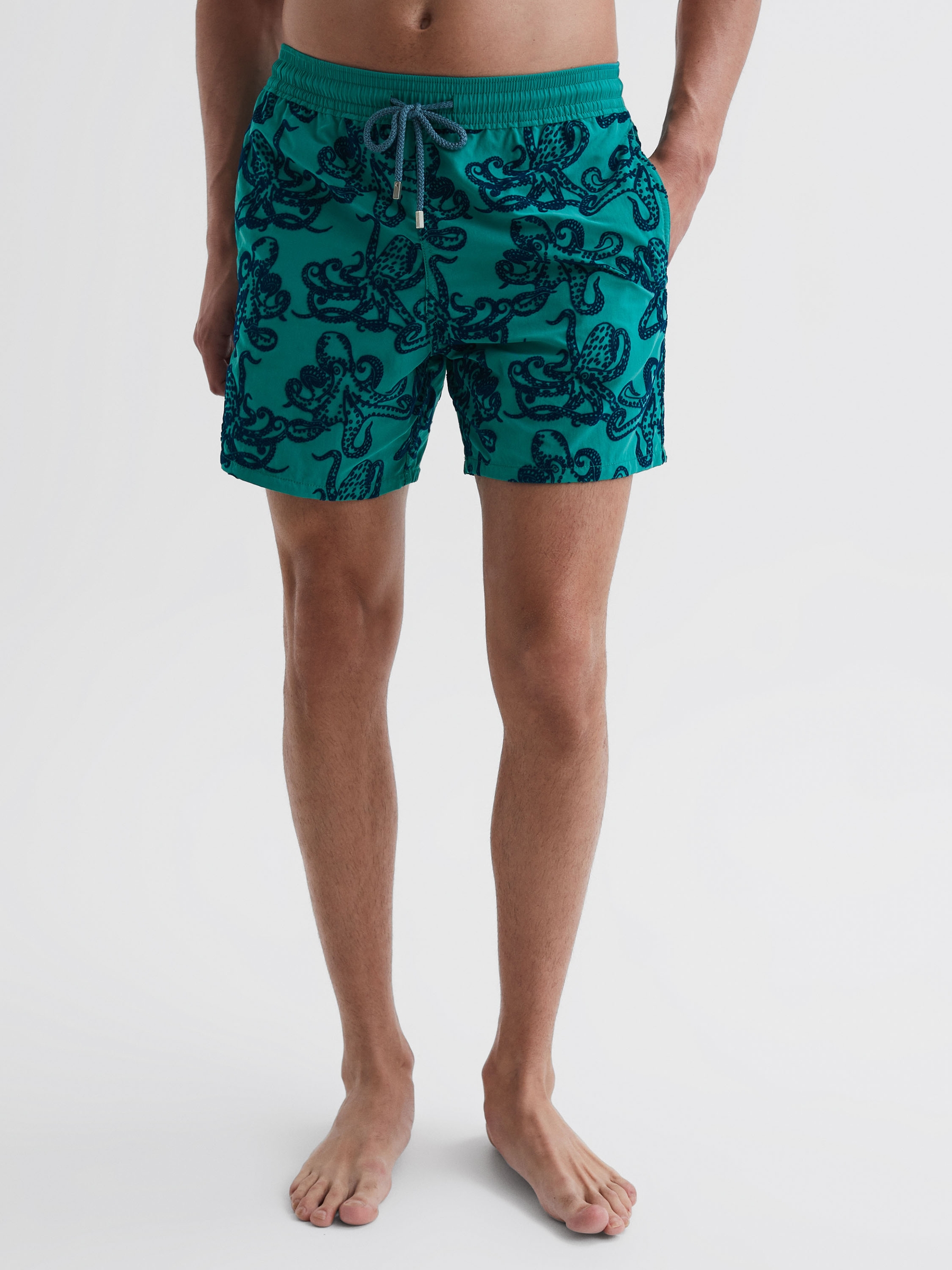 Vilebrequin Octopus Print Swim Shorts in Turquoise - Image 3 of 5