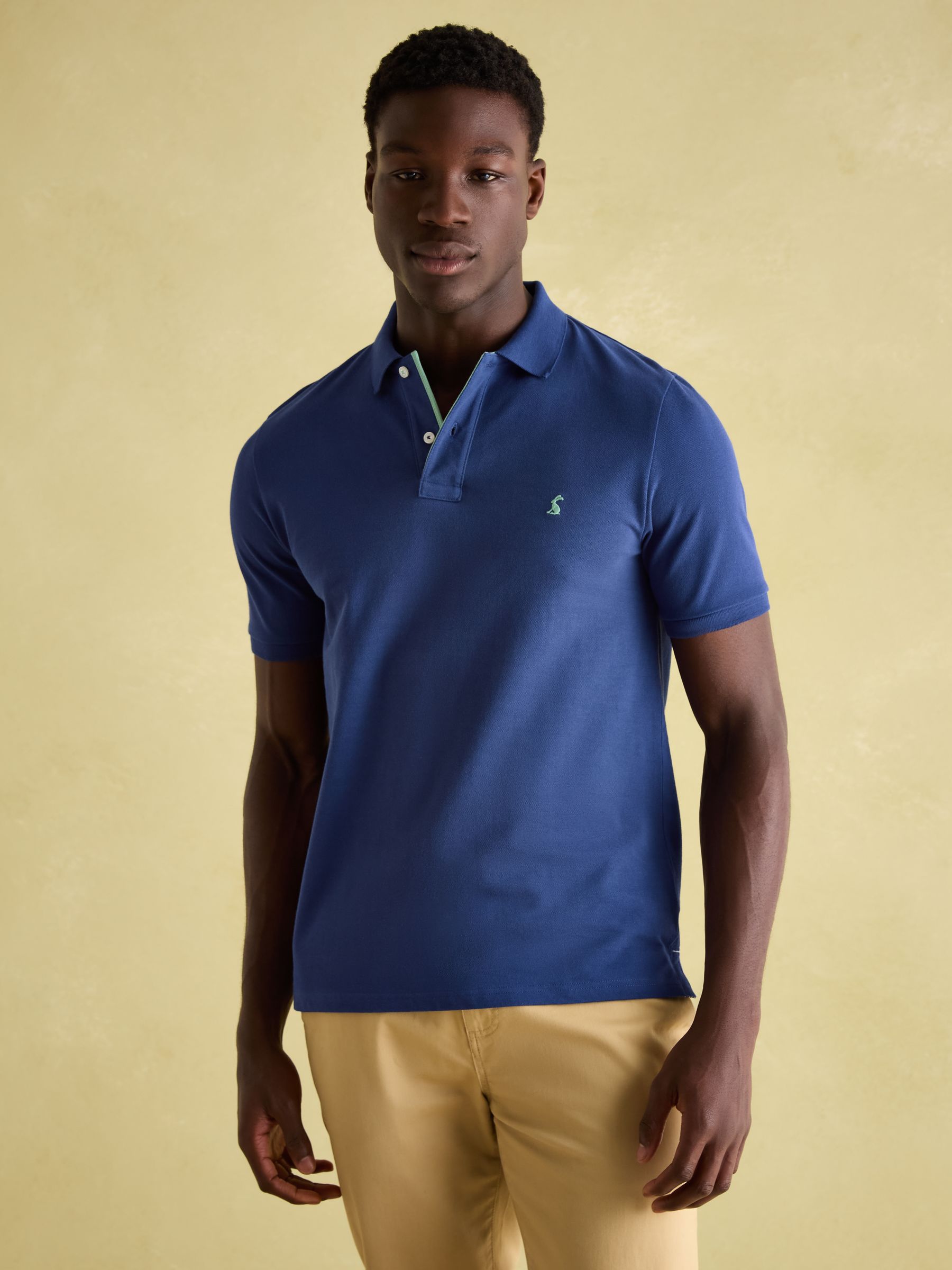 Woody Blue Cotton Pique Polo Shirt - Image 1 of 8