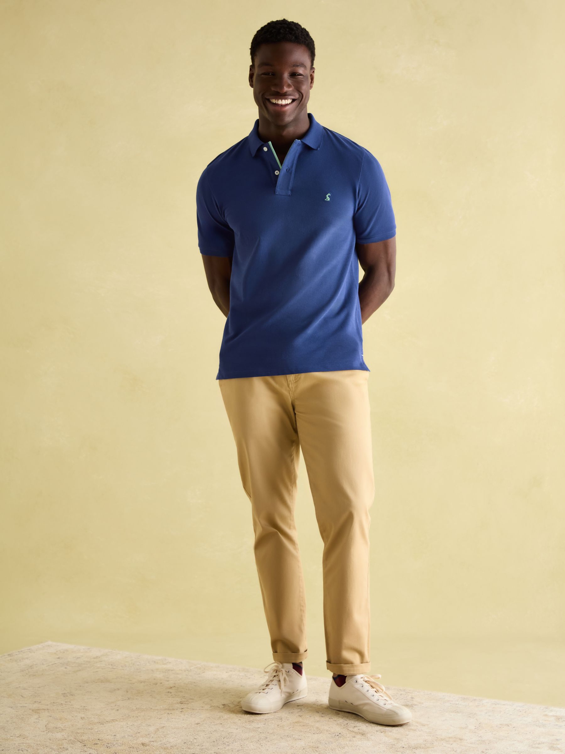 Woody Blue Cotton Pique Polo Shirt - Image 4 of 8