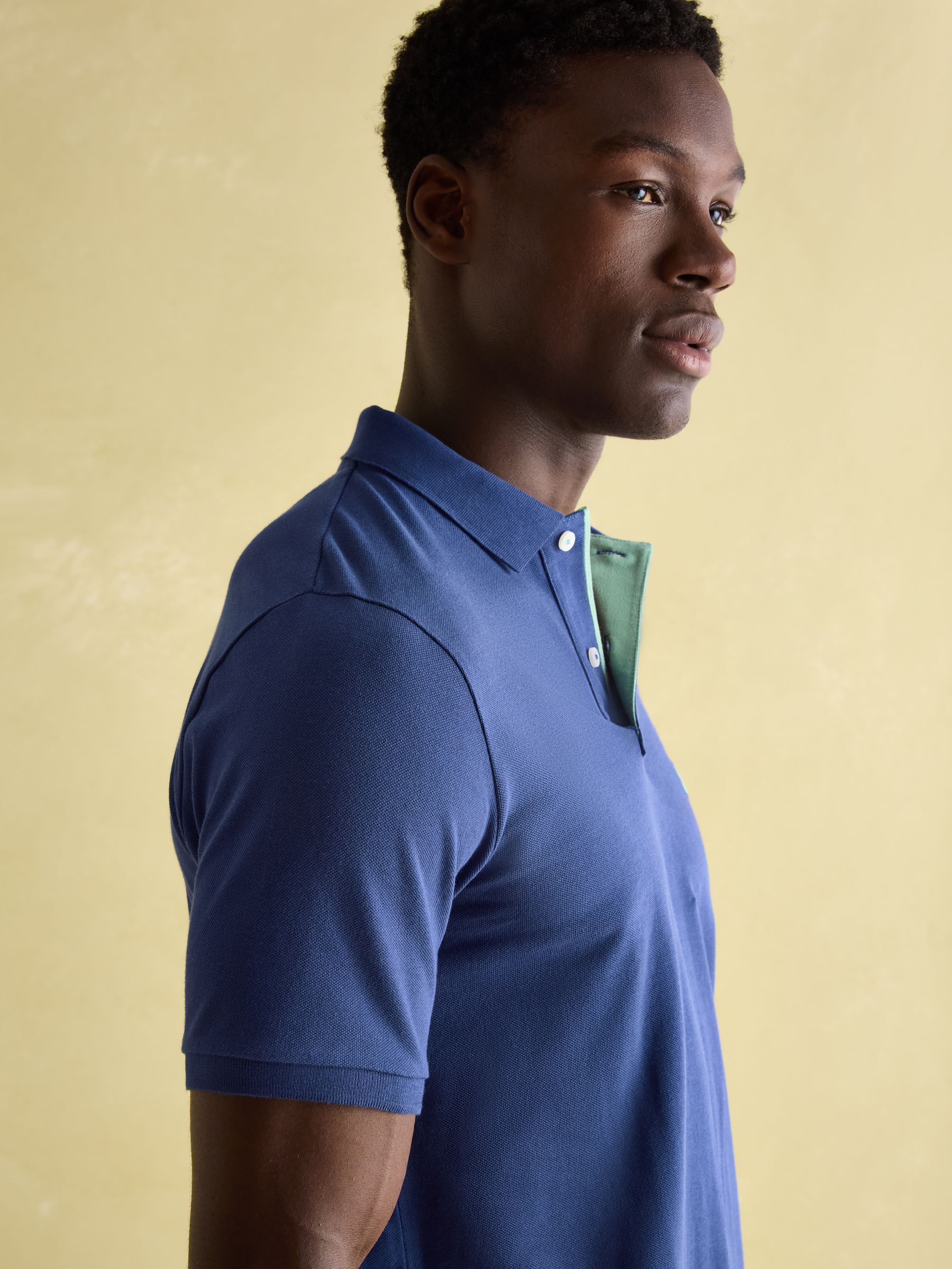 Woody Blue Cotton Pique Polo Shirt - Image 5 of 8