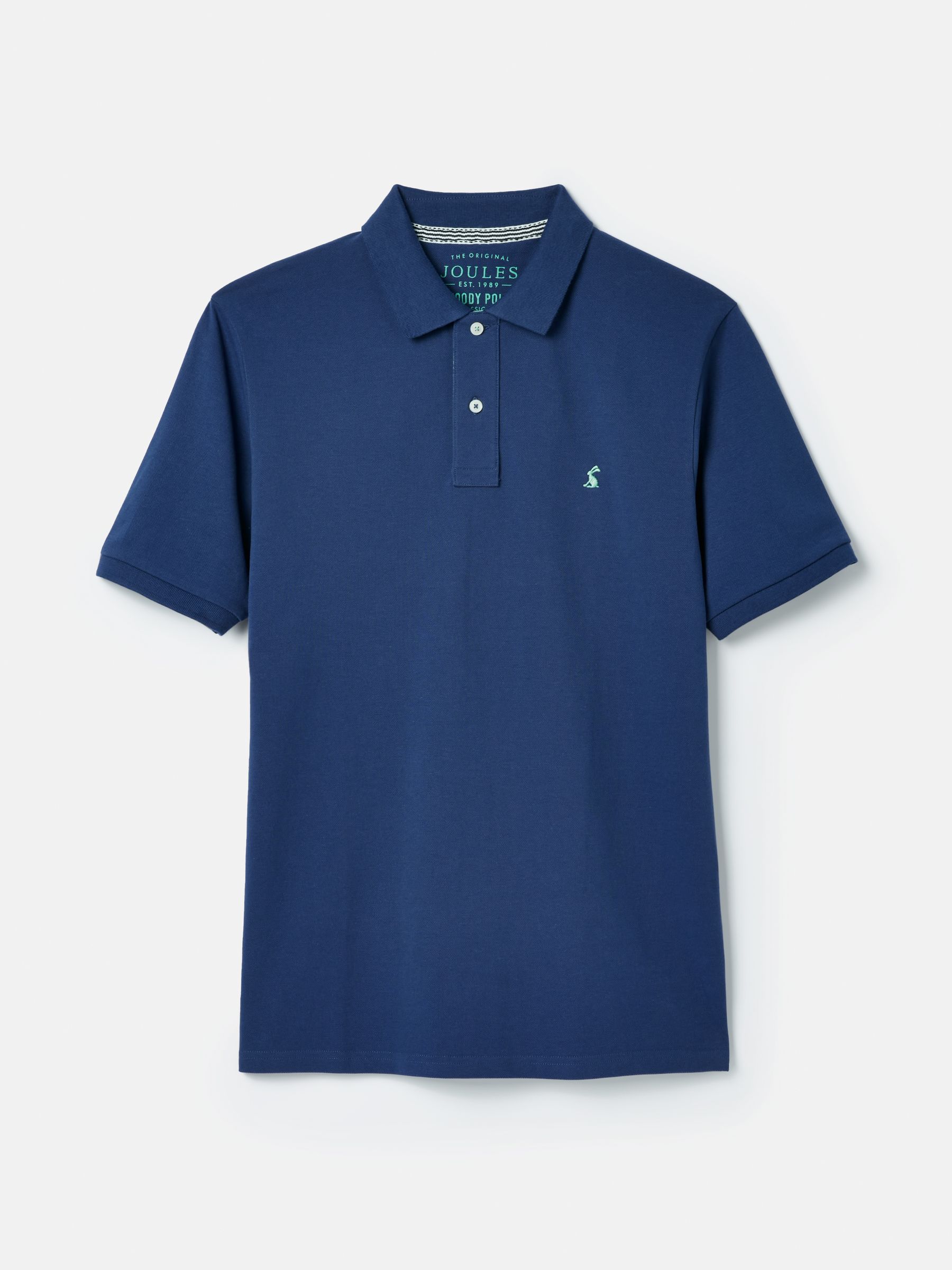 Woody Blue Cotton Pique Polo Shirt - Image 8 of 8