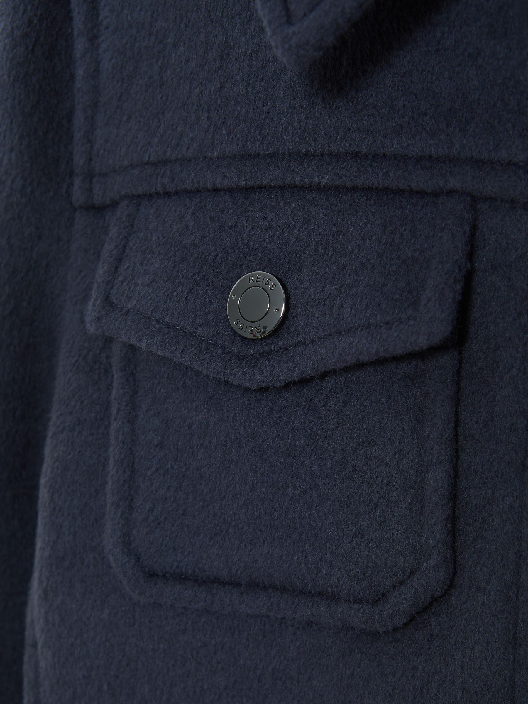 9-14 yrs Wool Trucker Jacket in Airforce Blue - Image 5 of 5