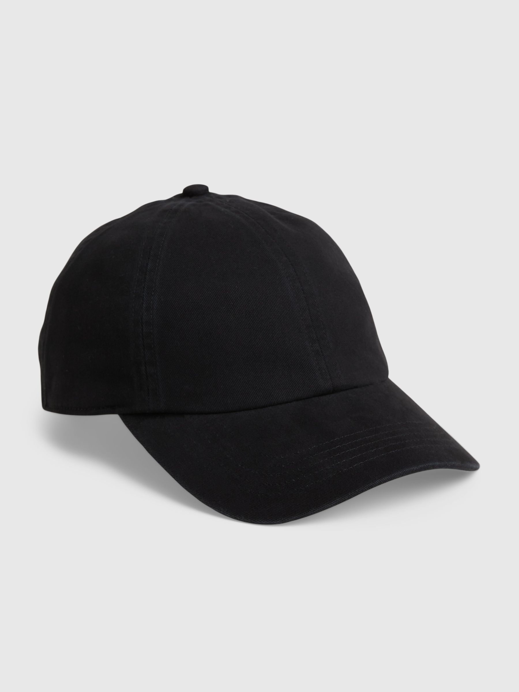 Black Adults Organic Cotton Washed Baseball Hat - Image 1 of 1
