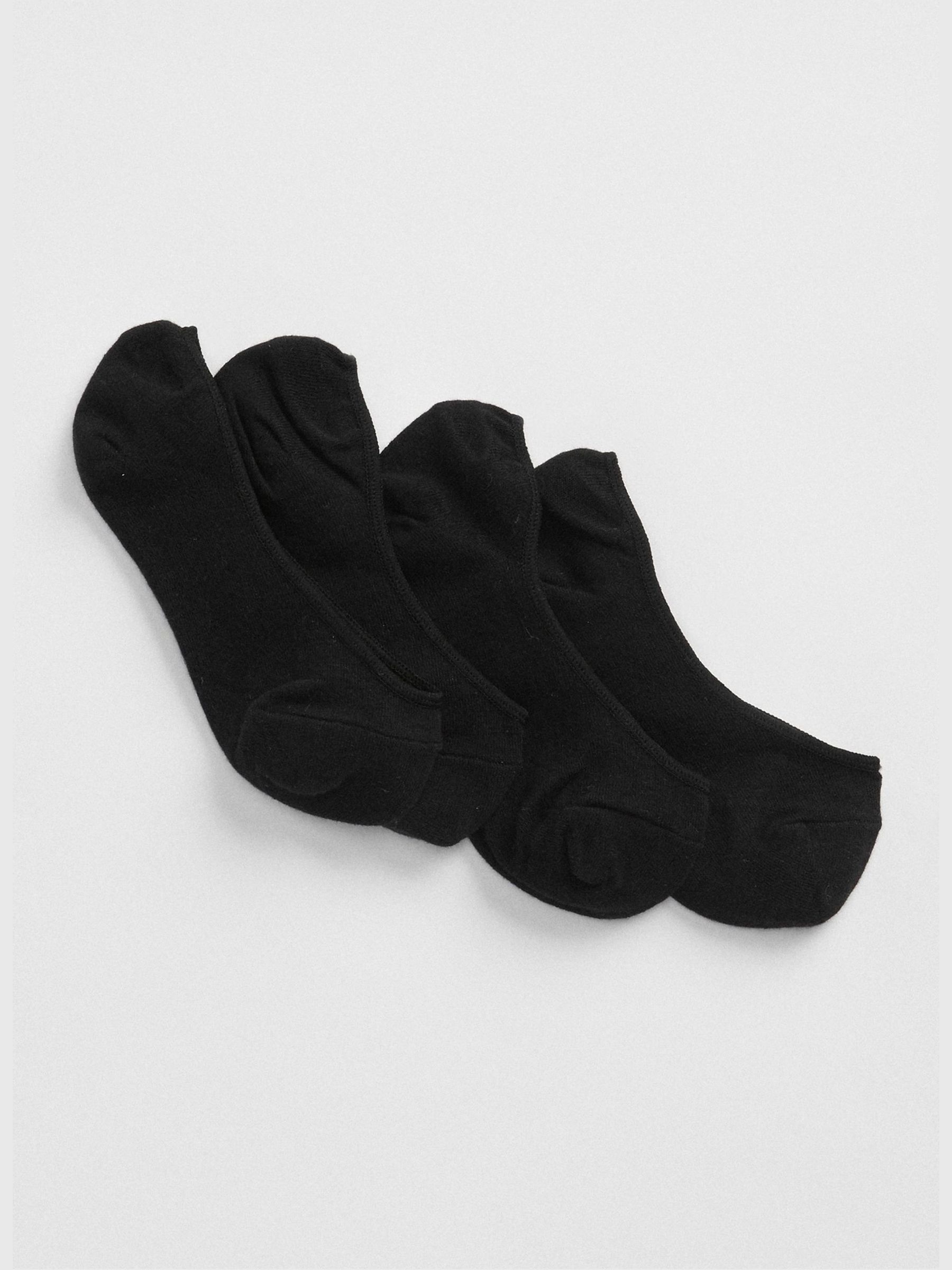 Black Adults 2 Pack No Show Socks - Image 1 of 1