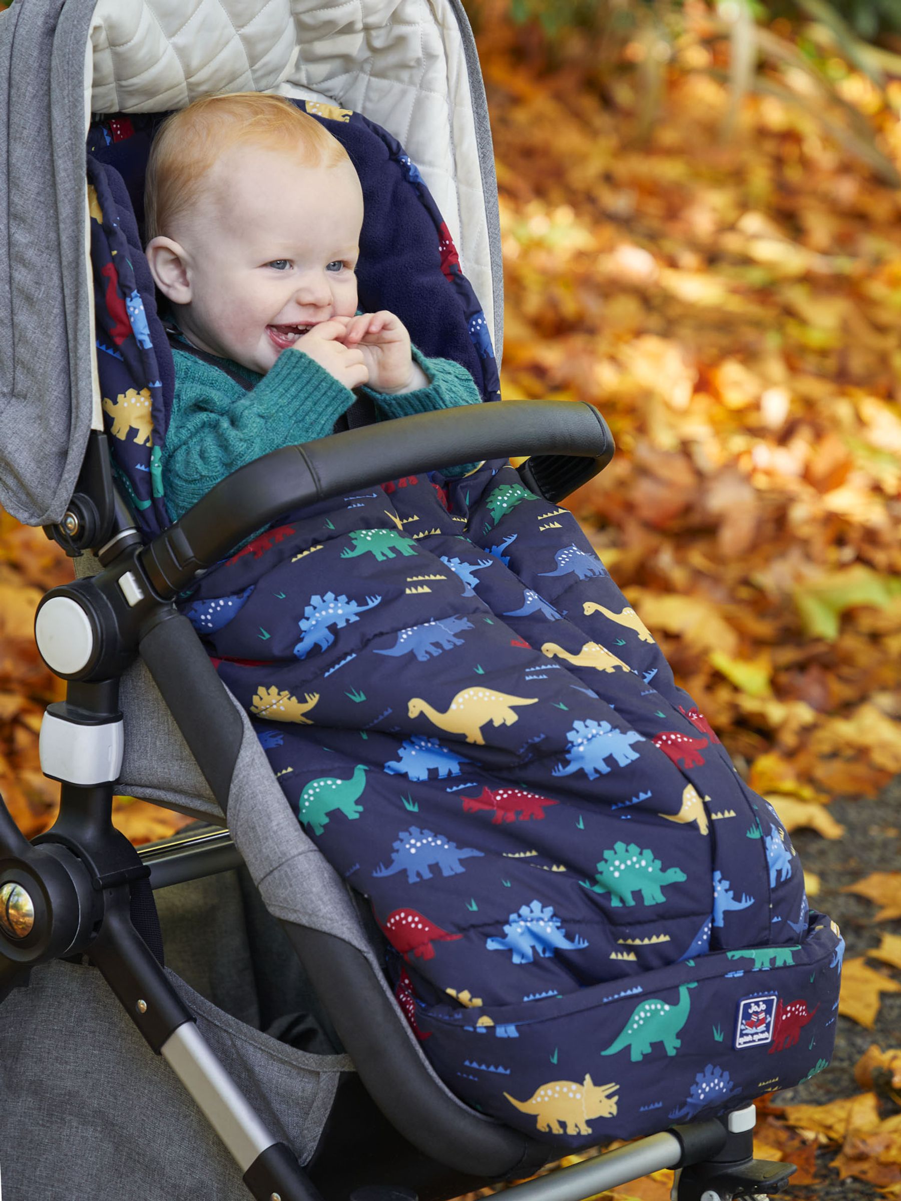 Navy Dino Waterproof Fleece Lined Buggy Cosy - Image 2 of 5