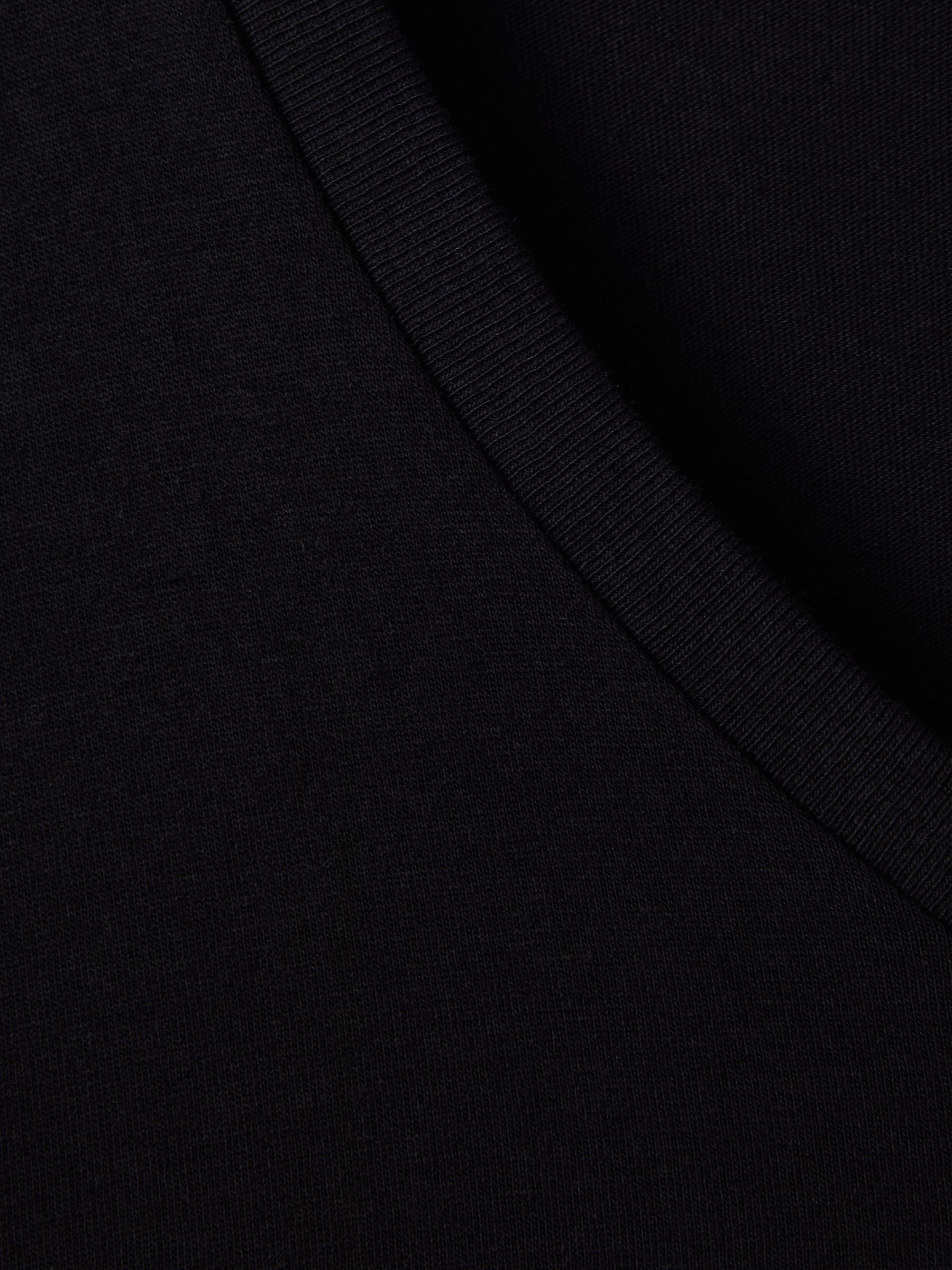 Cotton V-neck Tailored-Fit T-Shirt in Black - Image 6 of 6