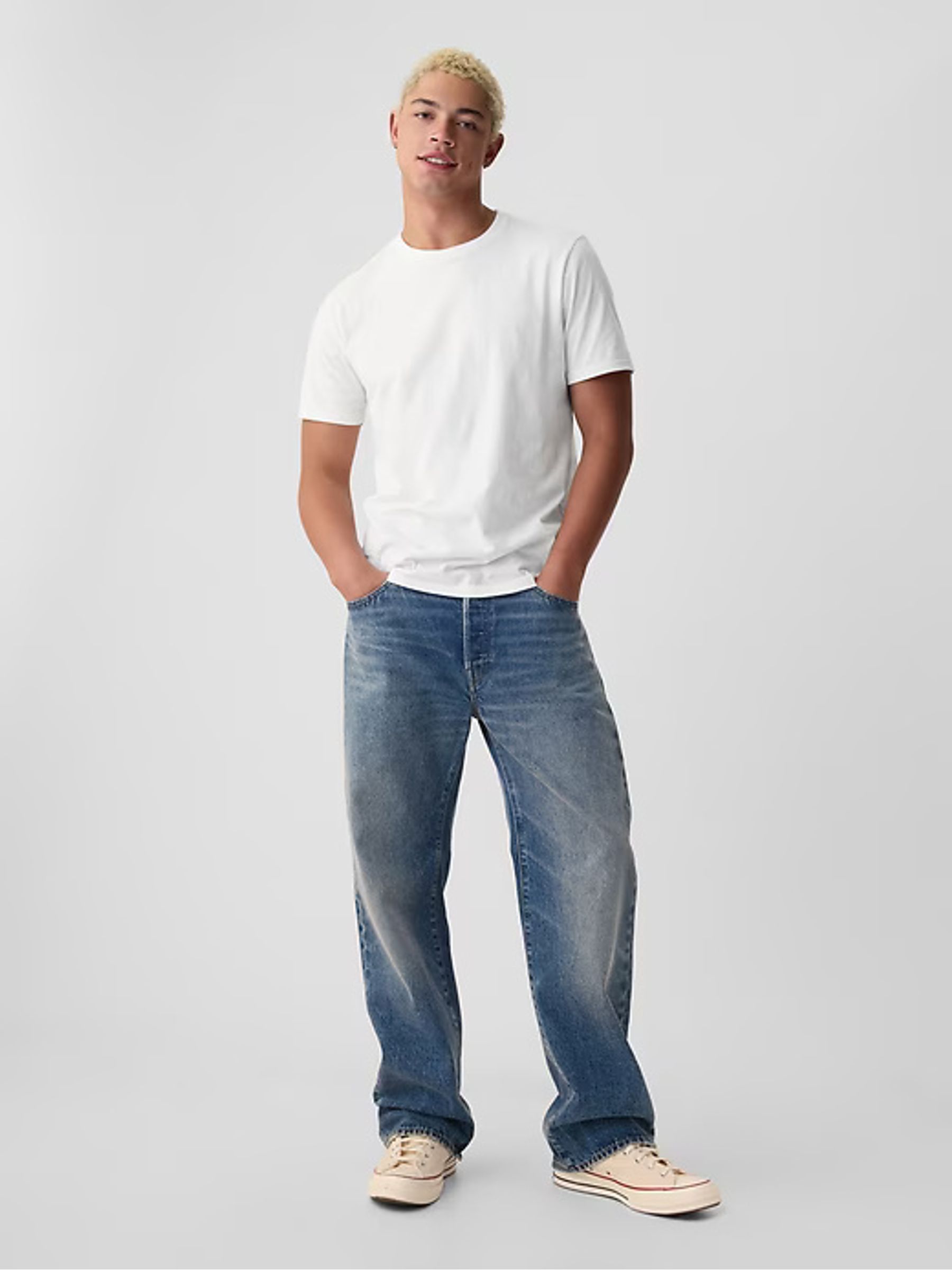 White Crew Neck Classic 100% Cotton Short Sleeve T-Shirt - Image 7 of 8