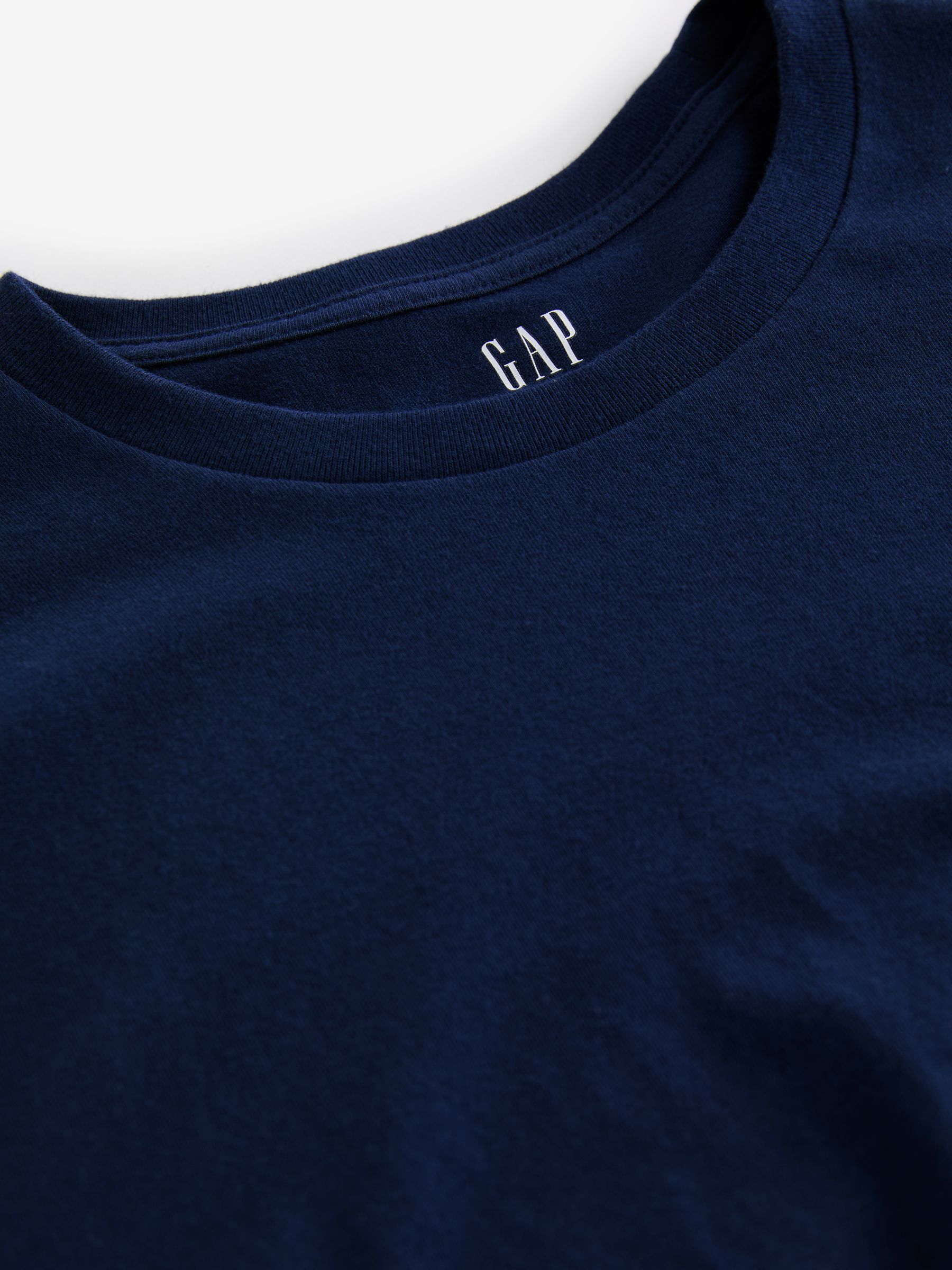Blue Crew Neck Classic 100% Cotton Short Sleeve T-Shirt - Image 10 of 10