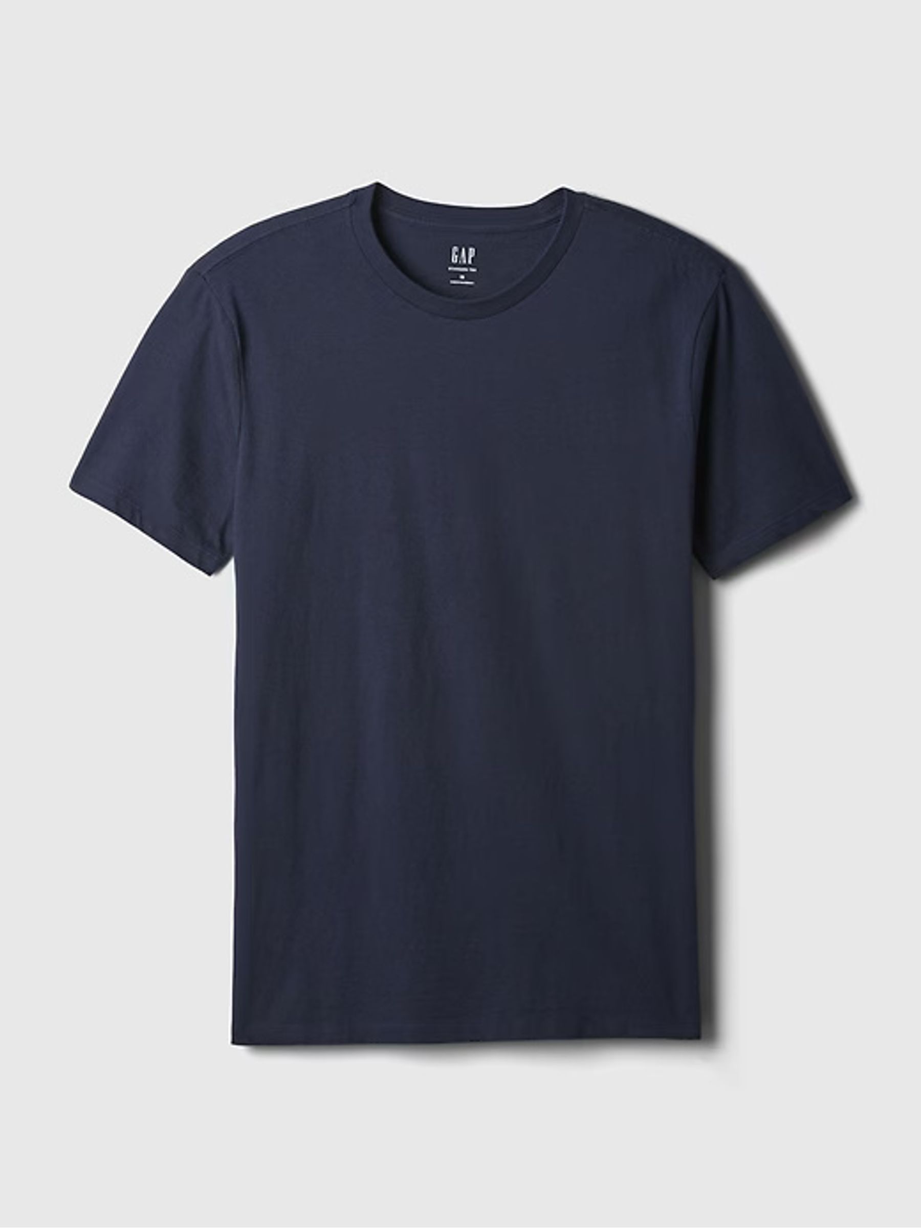Blue Crew Neck Classic 100% Cotton Short Sleeve T-Shirt - Image 8 of 10