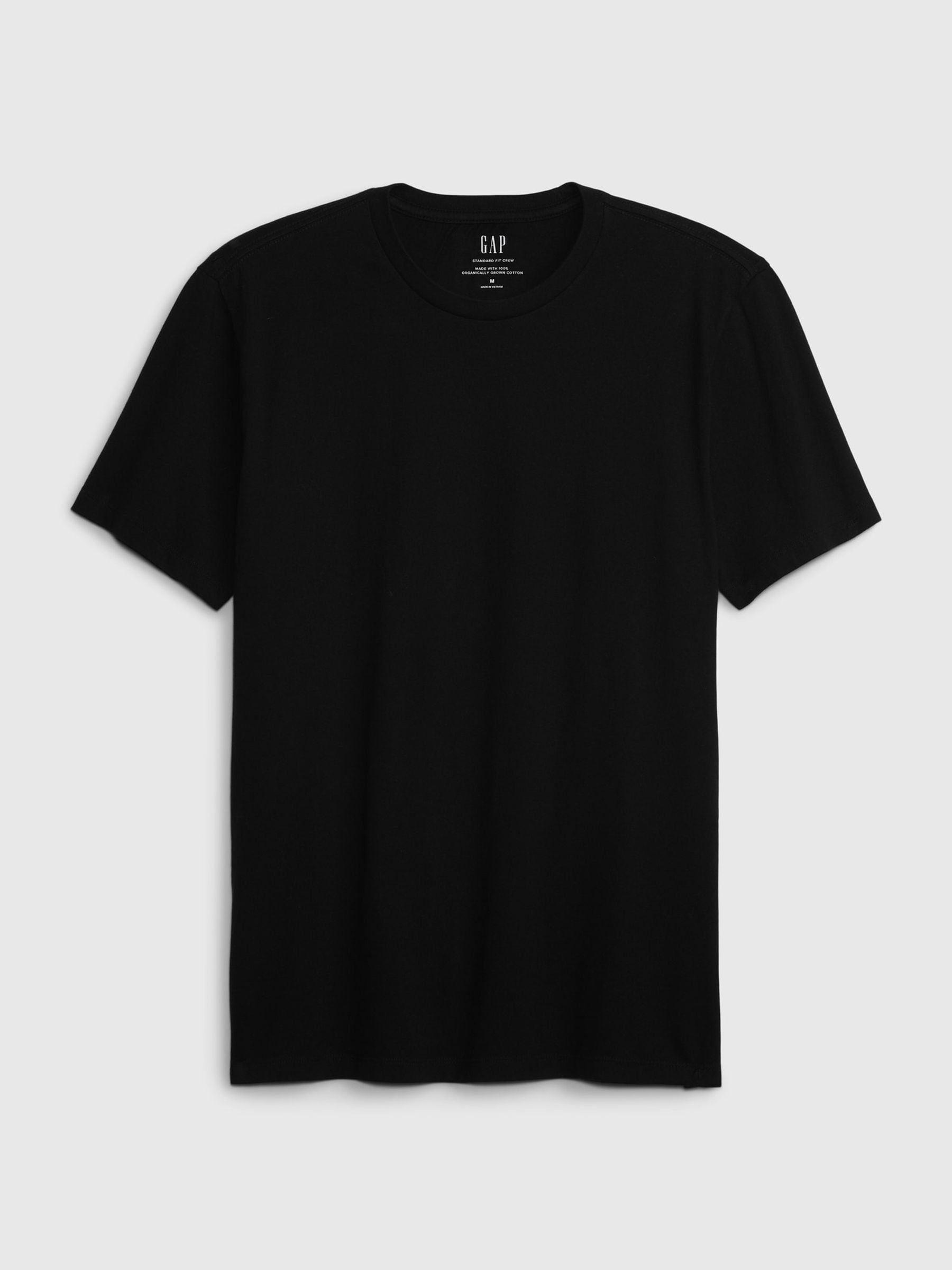 Black Crew Neck Classic 100% Cotton Short Sleeve T-Shirt - Image 8 of 8
