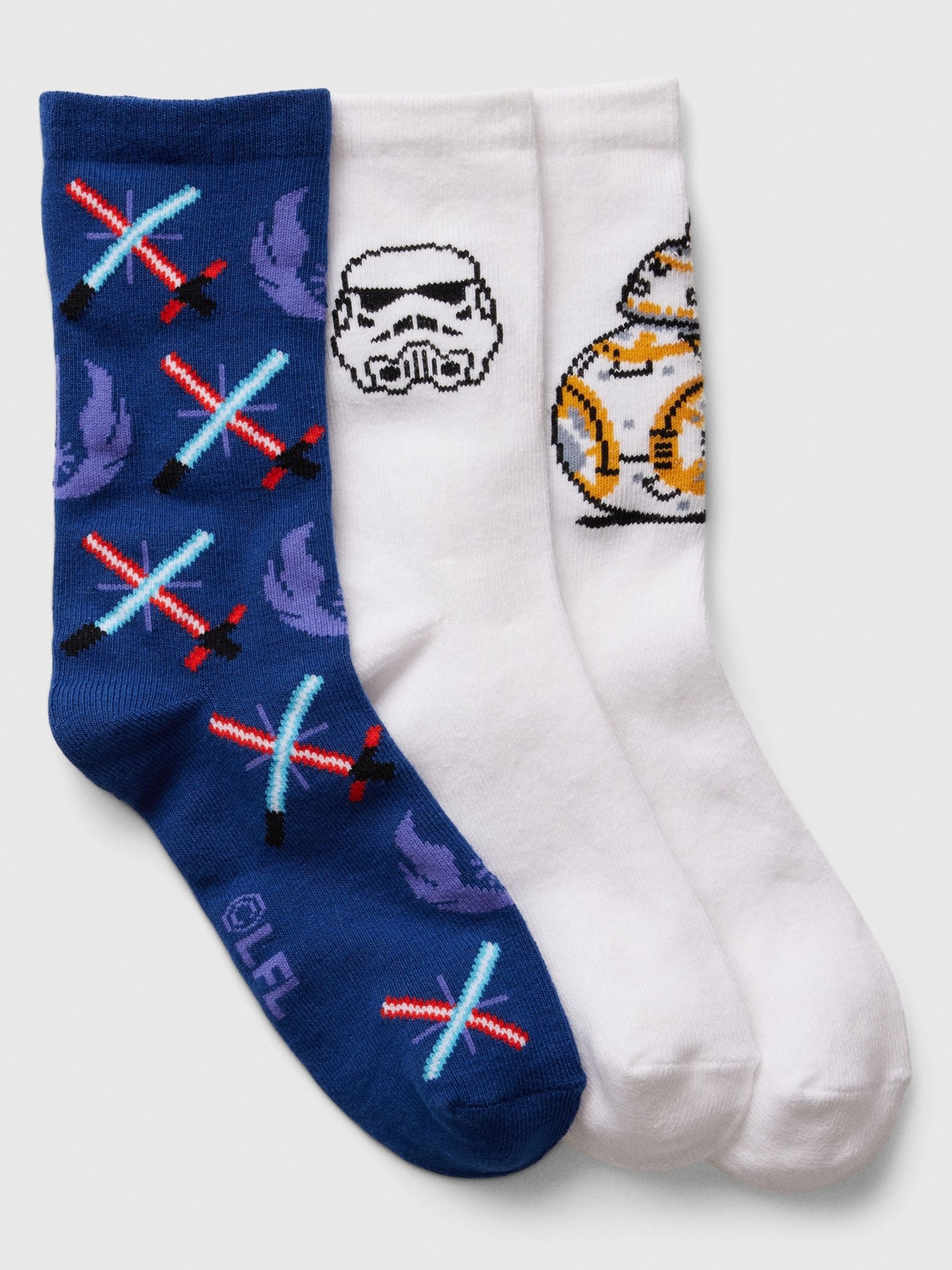 Blue Kids Star Wars Crew Socks 3-Pack - Image 1 of 1