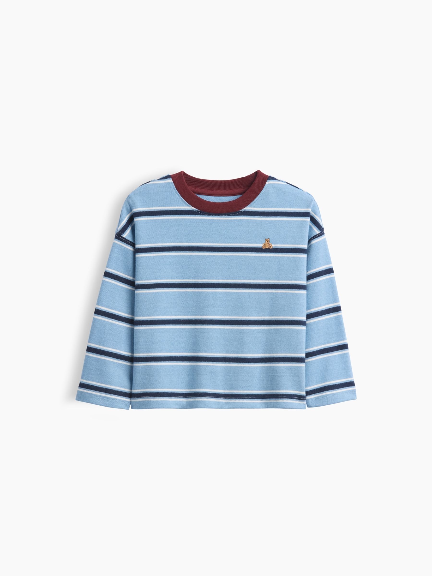 Blue Stripe Heavyweight Long Sleeve T-Shirt - Image 1 of 2