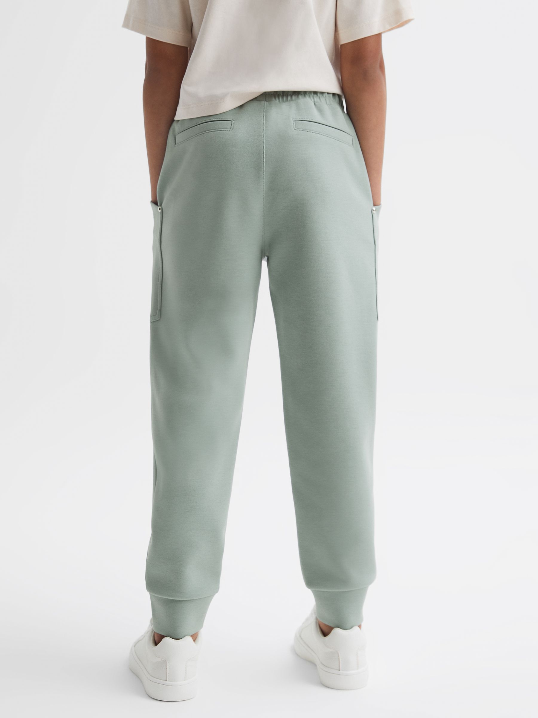 Junior Jersey Drawstring Joggers in Sage - Image 5 of 6