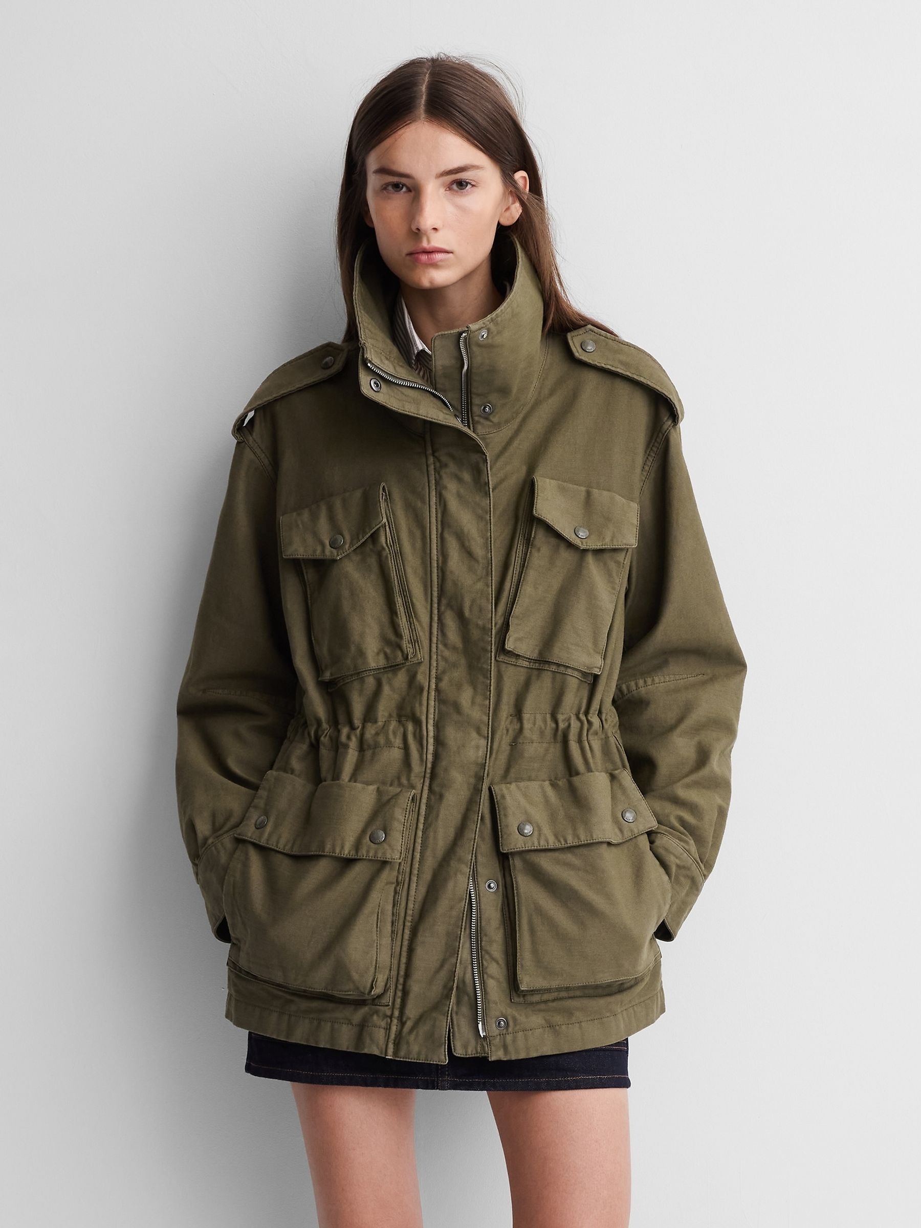 Gap x A.P.C. Green Oversized Utility Jacket - Image 2 of 8 Gap x A.P.C. Green Oversized Utility Jacket - Image 2 of 8