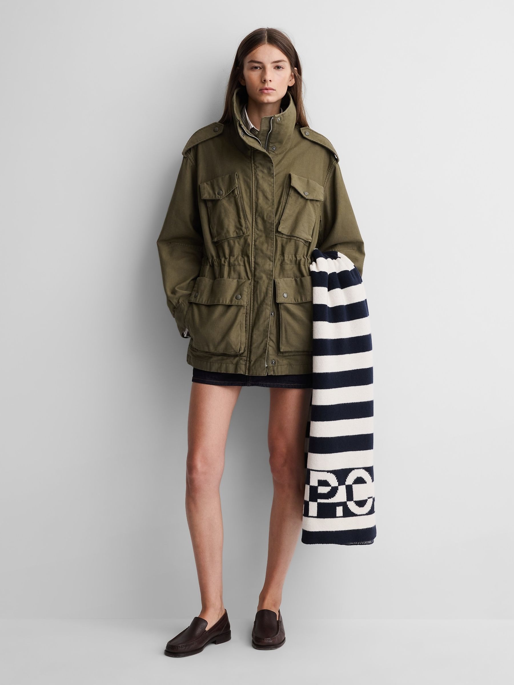Gap x A.P.C. Green Oversized Utility Jacket - Image 4 of 8