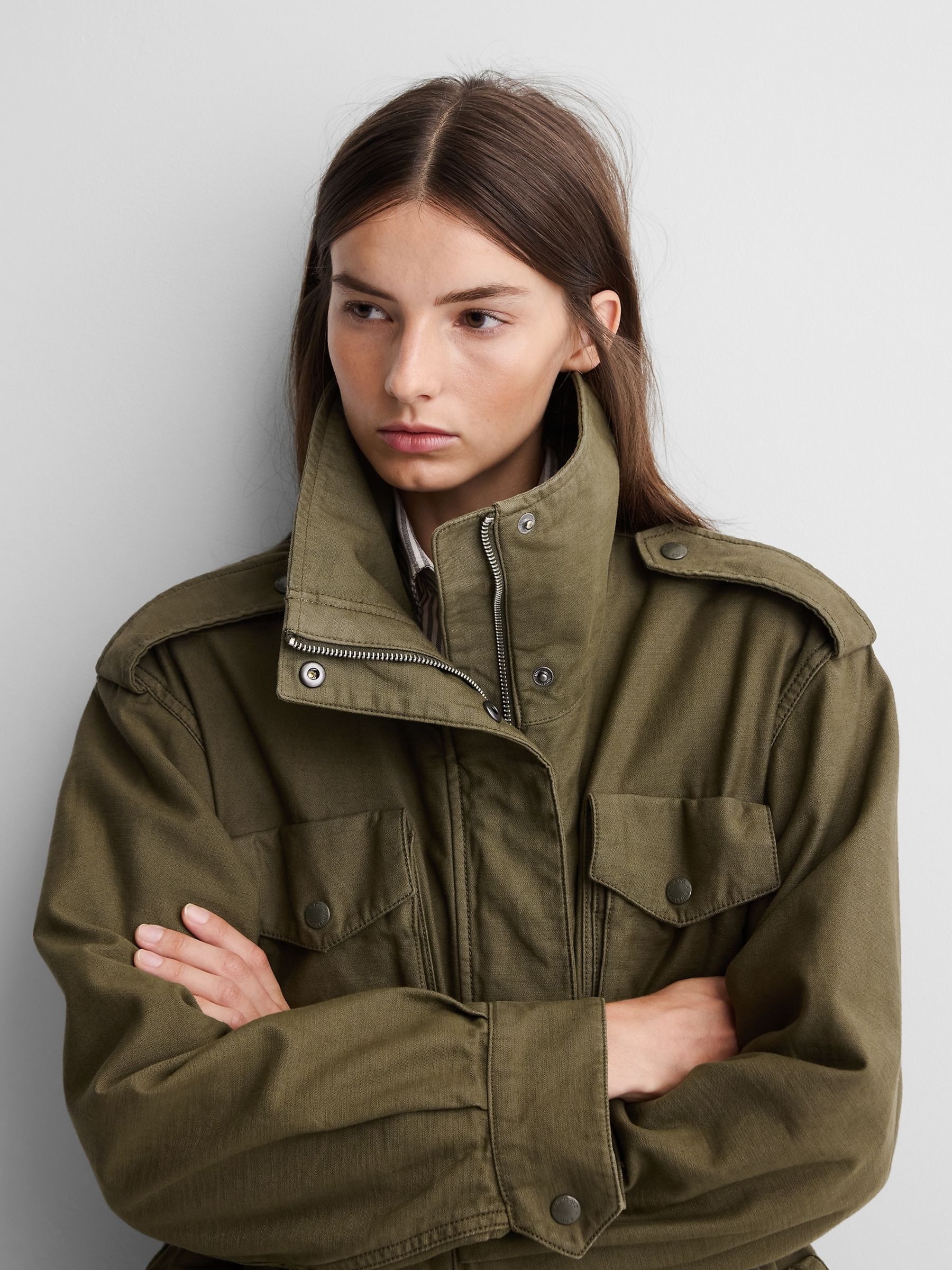 Gap x A.P.C. Green Oversized Utility Jacket - Image 5 of 8