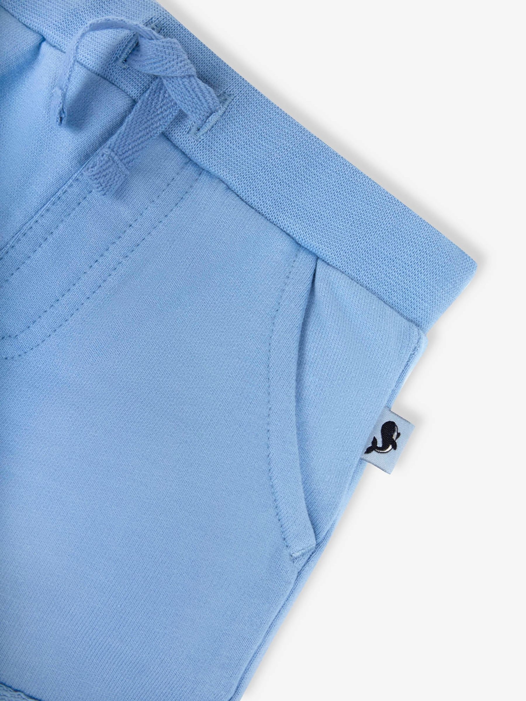 White 2-Piece & Blue Stripe Crab Pocket T-Shirt & Shorts Set - Image 8 of 8