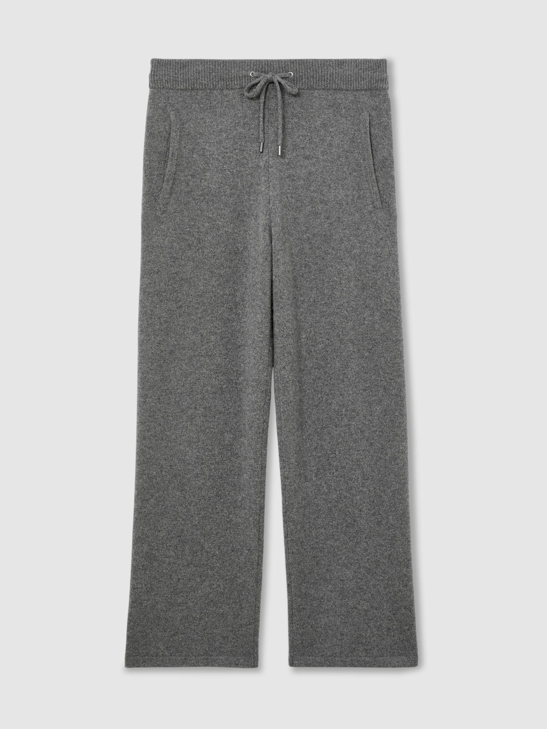 100% Cashmere Relaxed-Fit Joggers in Mid Grey Melange - Image 2 of 6