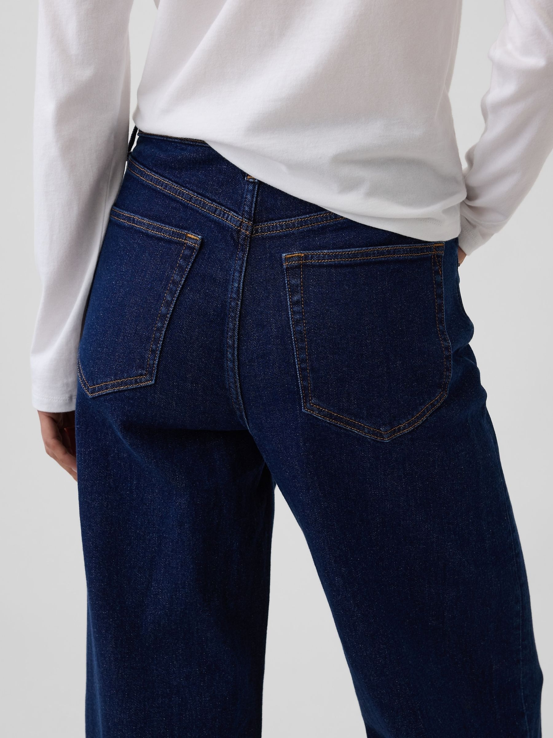 Black Wash High Waisted Stride Wide-Leg Jeans - Image 5 of 5