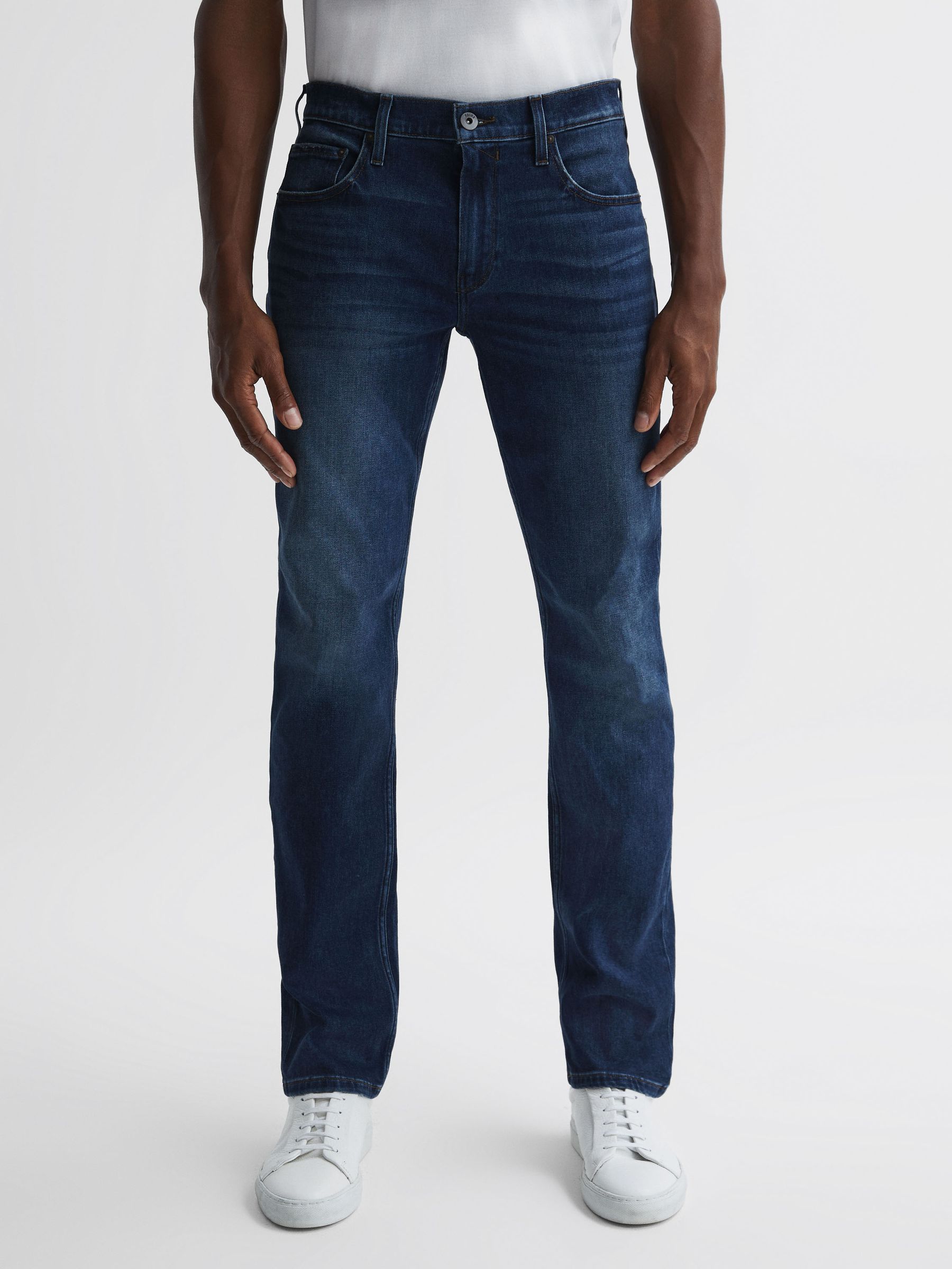 Paige Regular Fit Straight Leg Jeans in Hartweg - Image 3 of 5