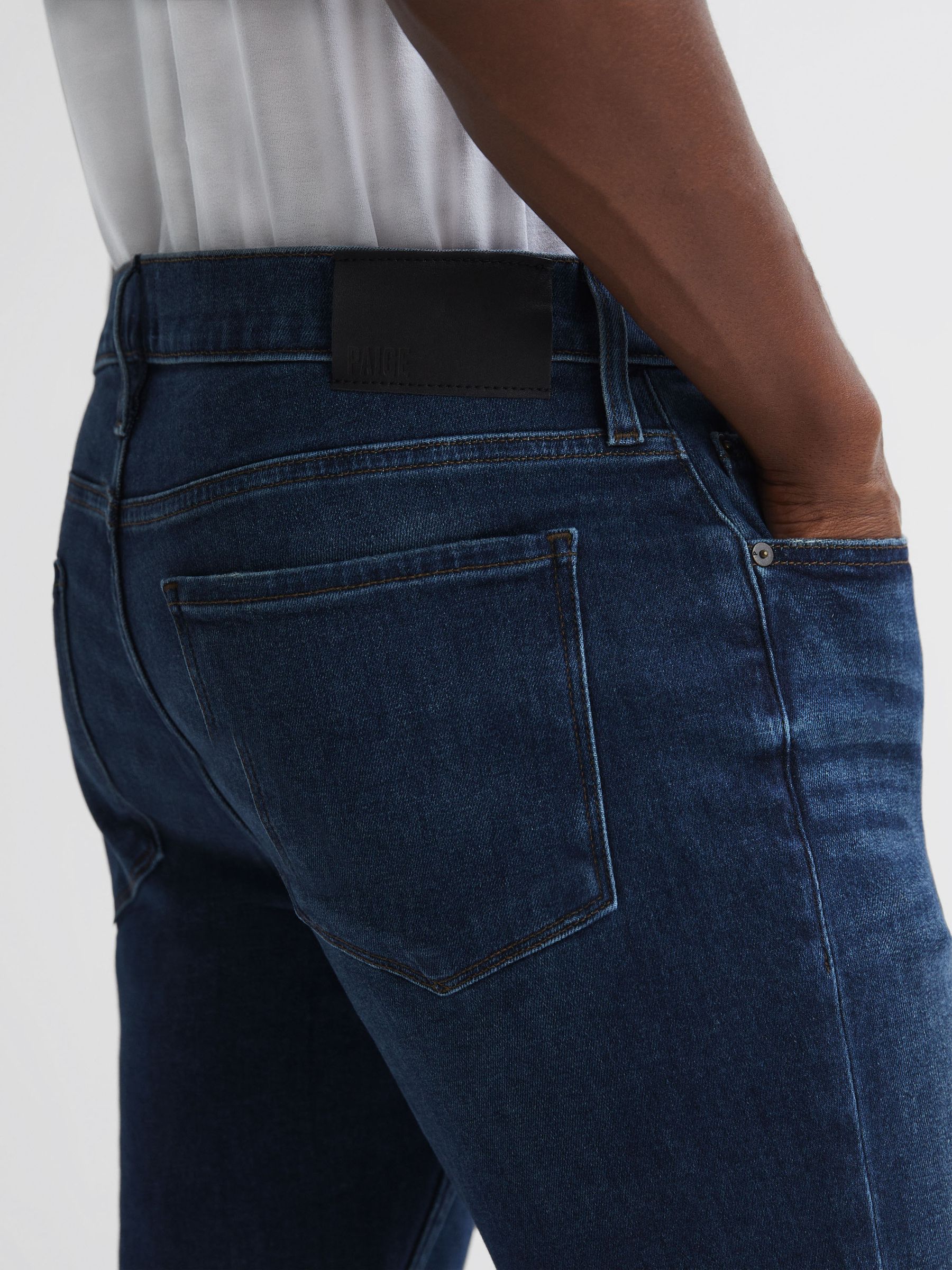 Paige Regular Fit Straight Leg Jeans in Hartweg - Image 4 of 5