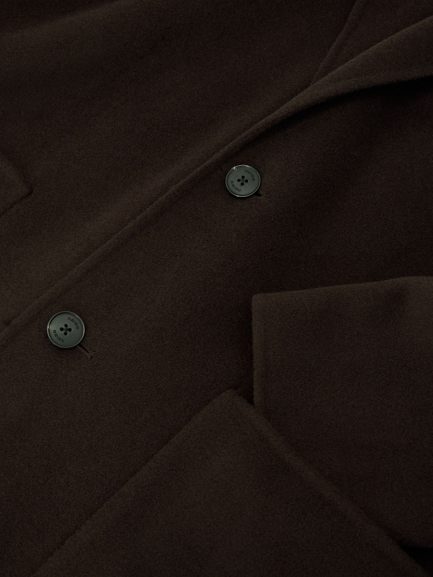 Wool-Blend Blindseam Relaxed-Fit Coat in Dark Brown - Image 8 of 8