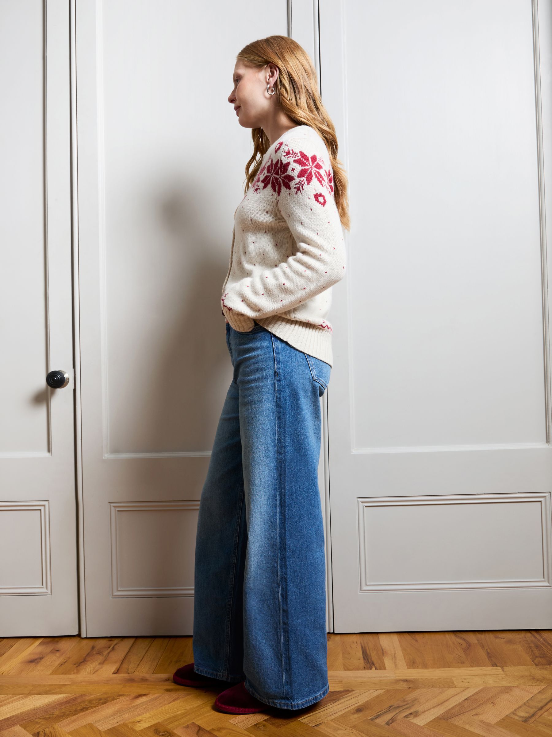 Cream Women's Snowflake And Heart Cardigan - Image 4 of 6
