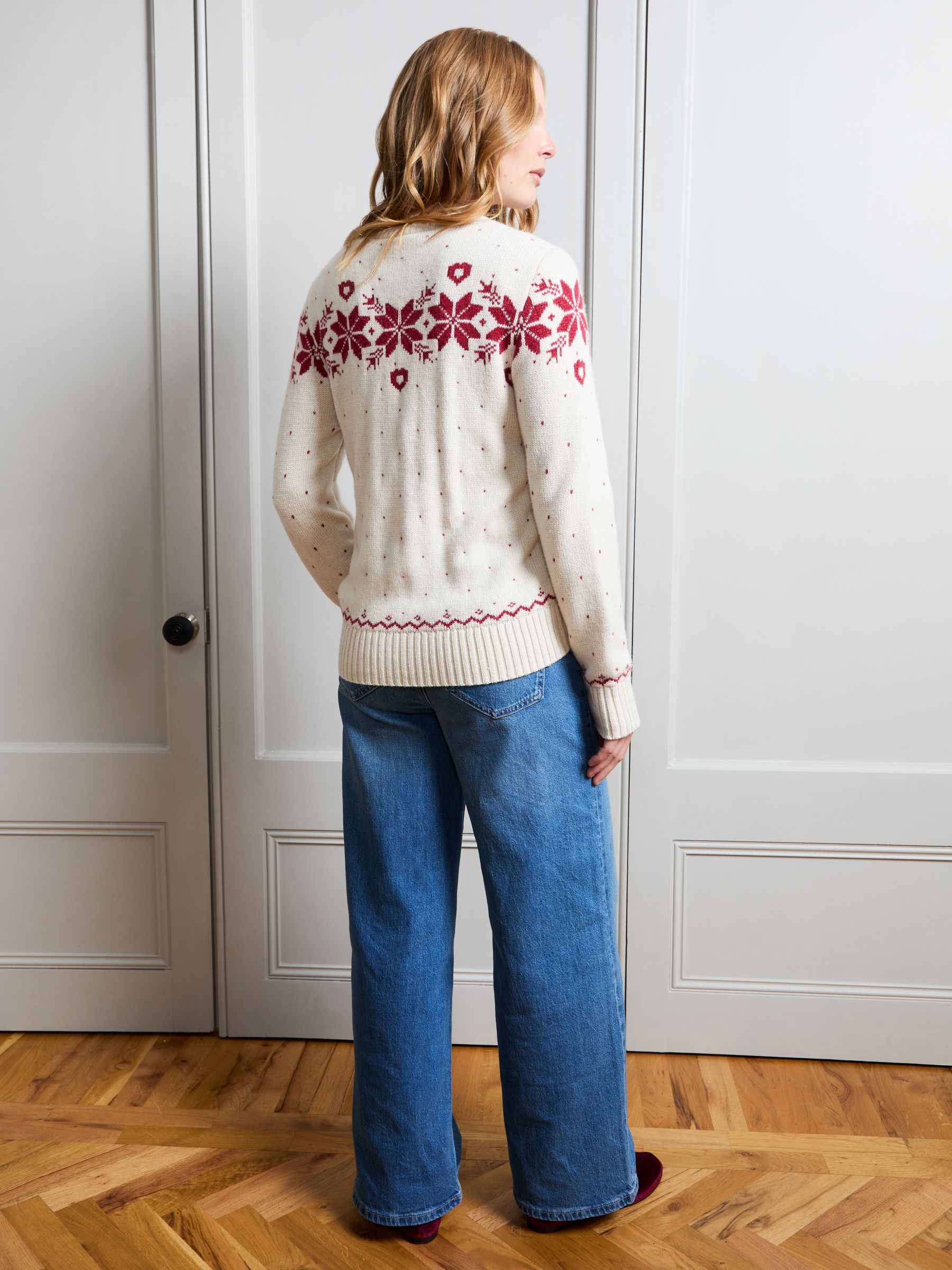 Cream Women's Snowflake And Heart Cardigan - Image 5 of 6