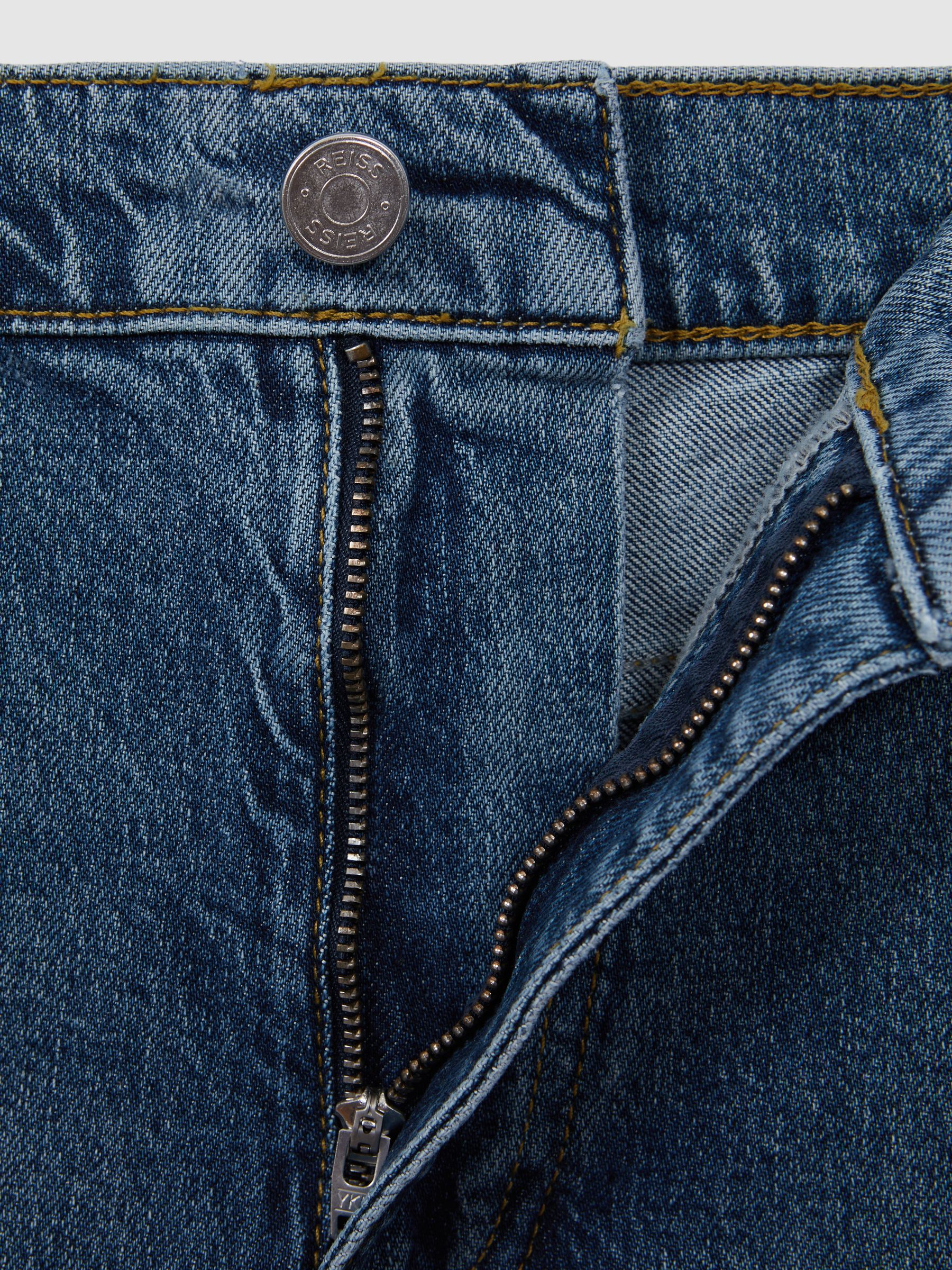 Mid Rise Tapered Jeans in Mid Blue - Image 5 of 6
