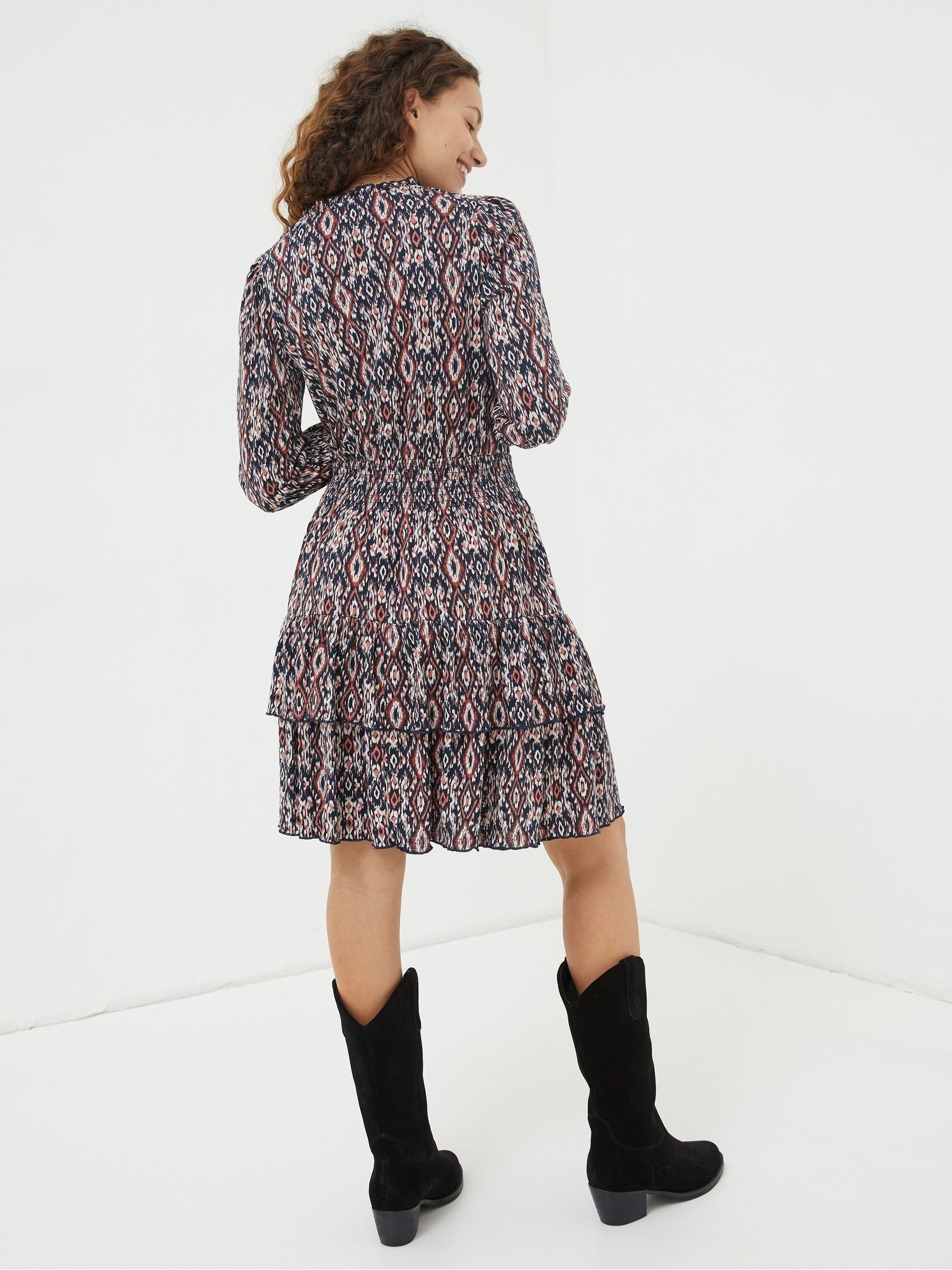 Brown Amba Ikat Geo Jersey Dress - Image 2 of 5