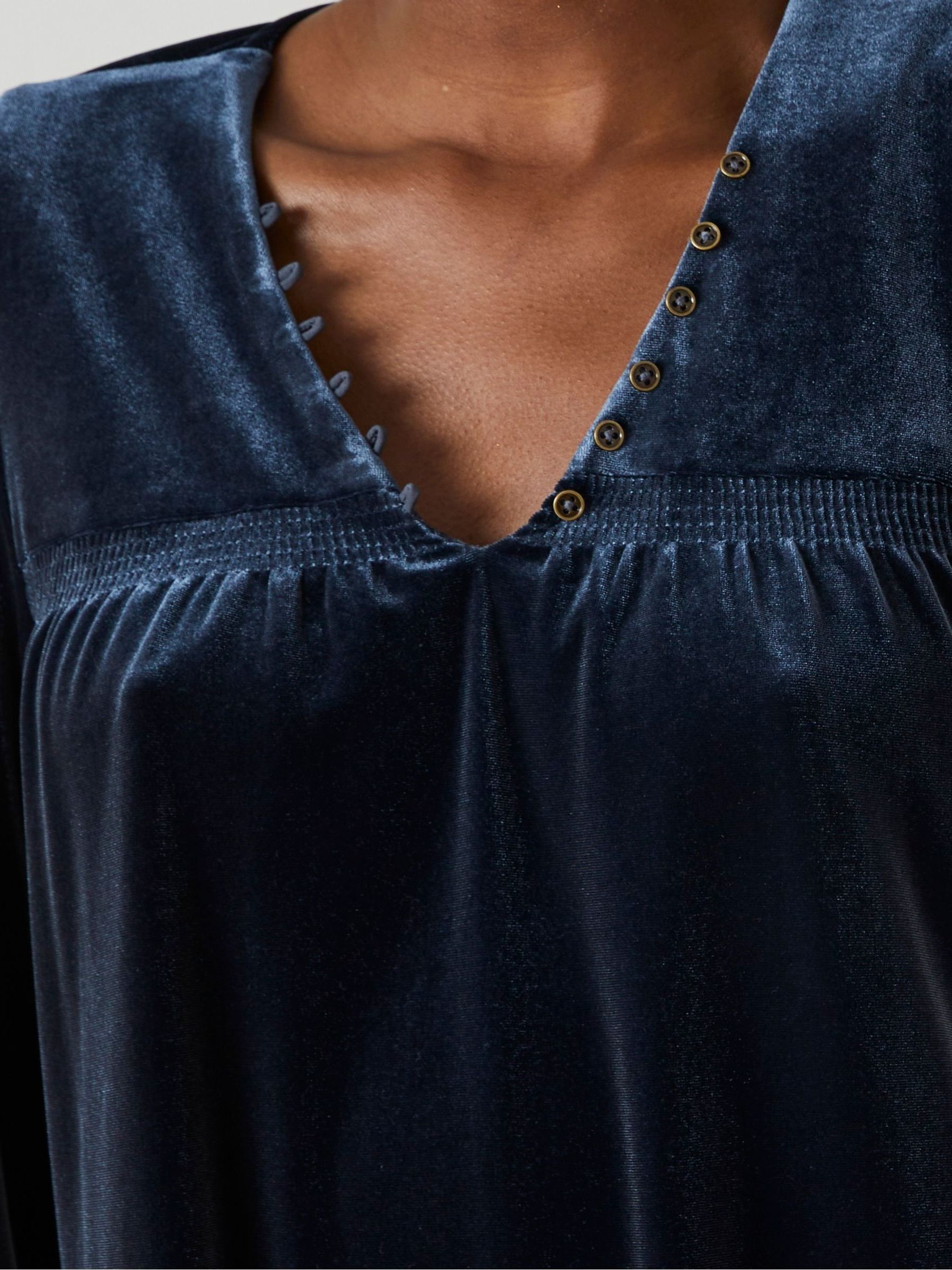 Blue Poplar Velvet Swing Dress - Image 6 of 7