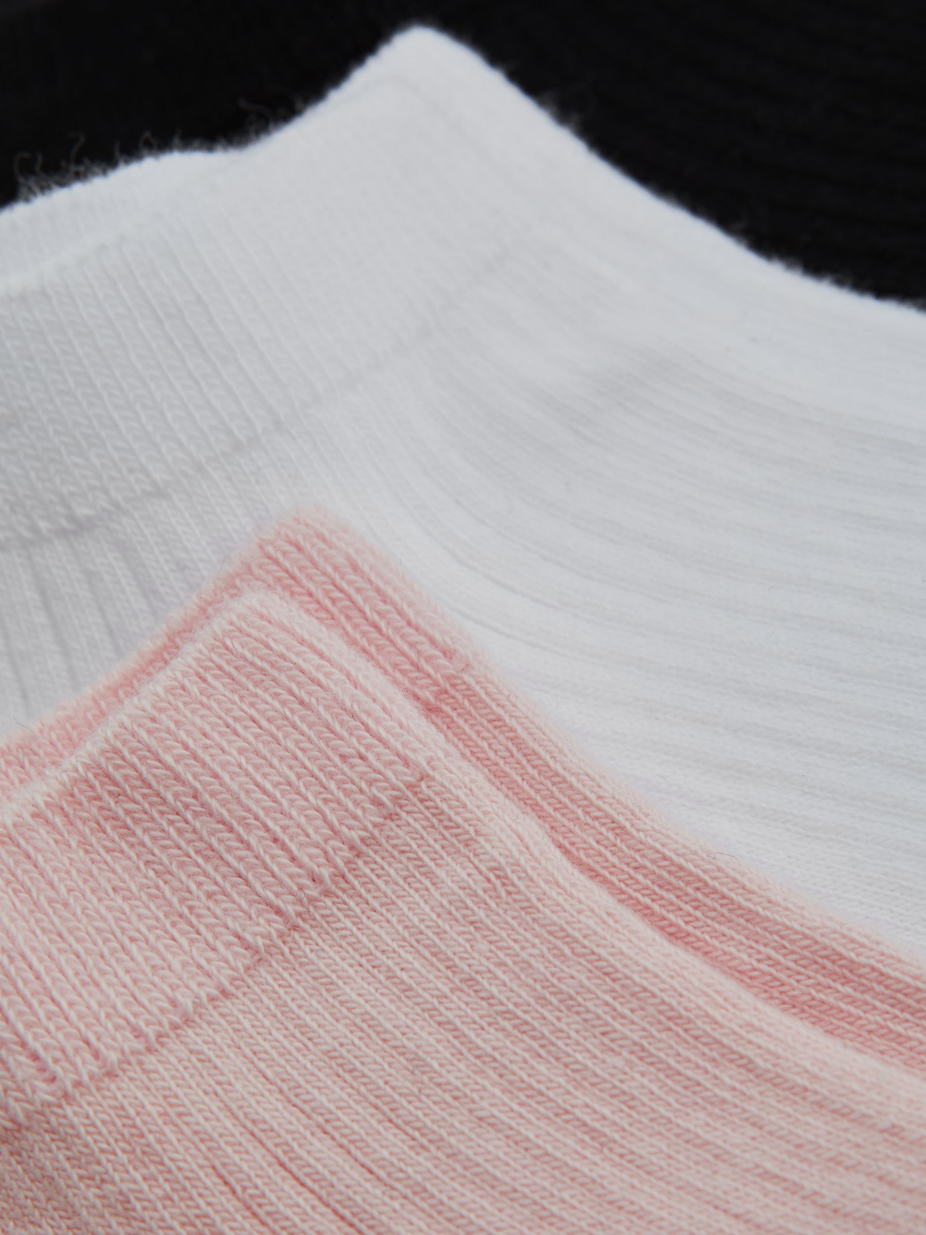 3 Pack of Trainer Socks in Black/Blush - Image 2 of 3