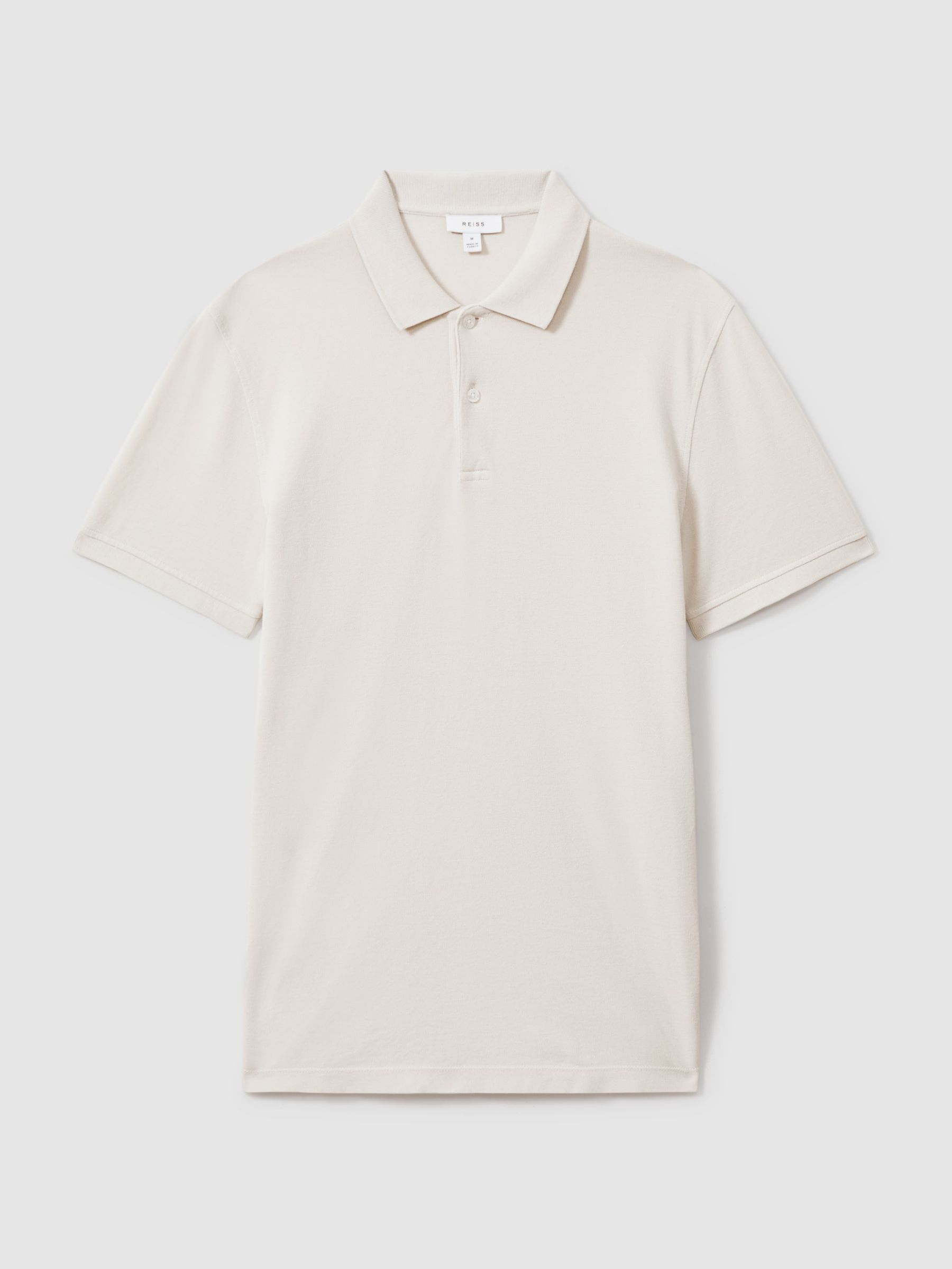 Puro Ice Grey Garment Dyed Cotton Polo Shirt - Image 2 of 7