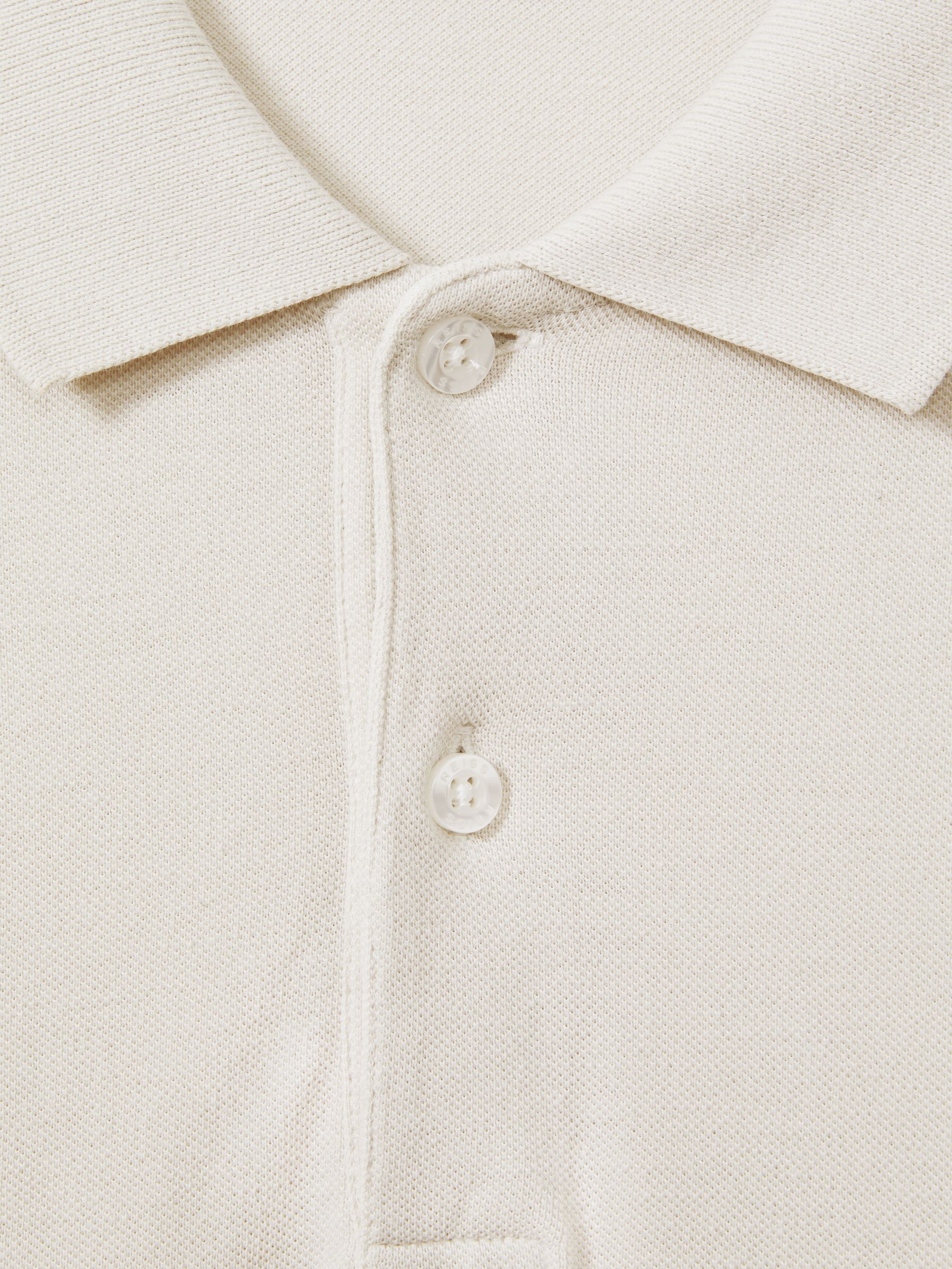 Puro Ice Grey Garment Dyed Cotton Polo Shirt - Image 7 of 7