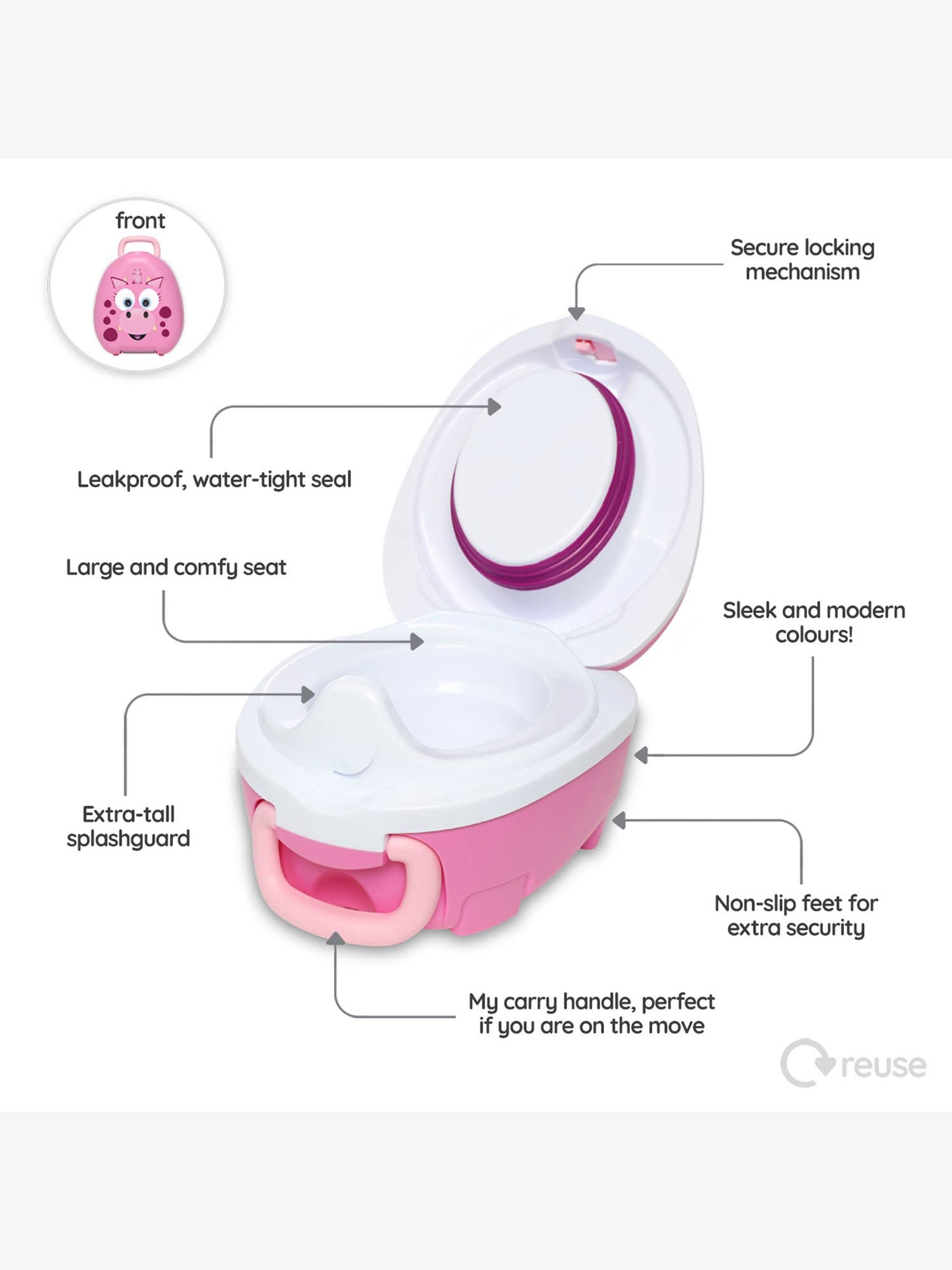Pink Dragon My Carry Potty Travel Potty - Image 3 of 6