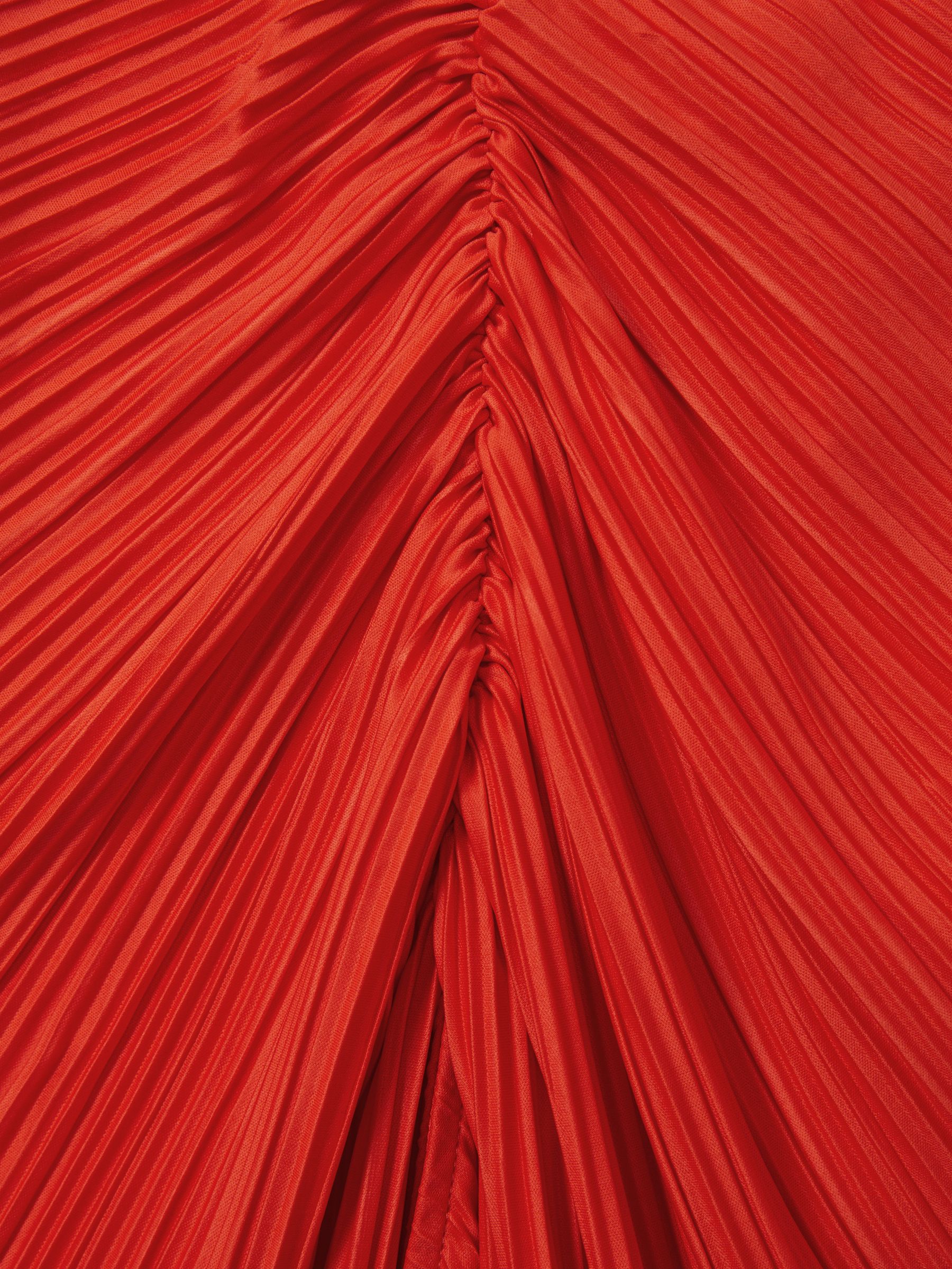 Plisse Beach Cover-Up Sarong in Red - Image 5 of 5