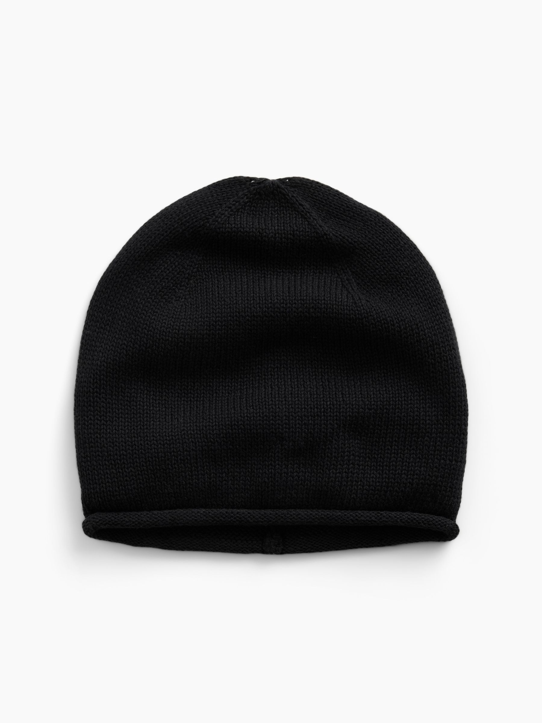 Black Cotton Knit Beanie - Image 2 of 3