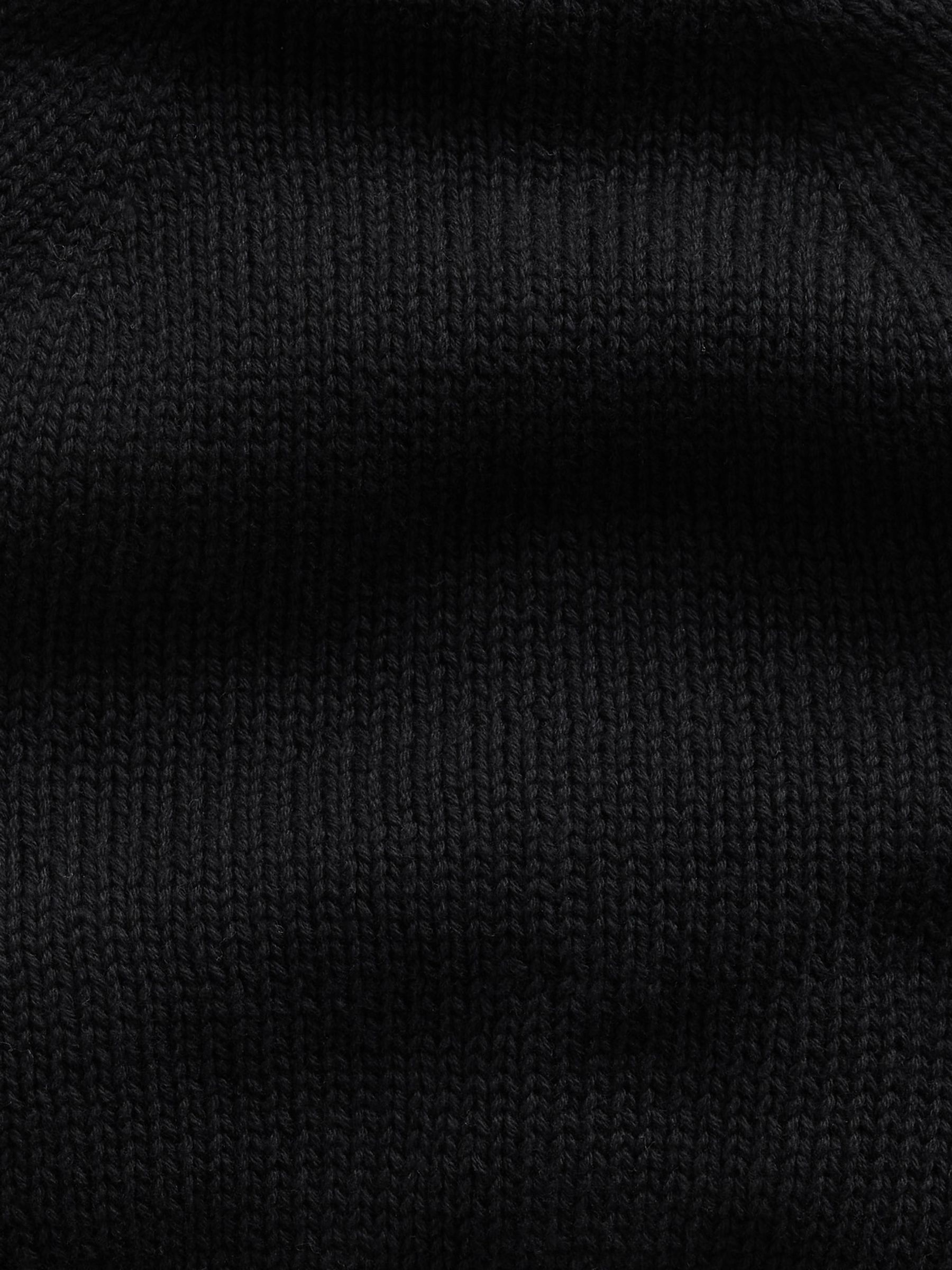 Black Cotton Knit Beanie - Image 3 of 3