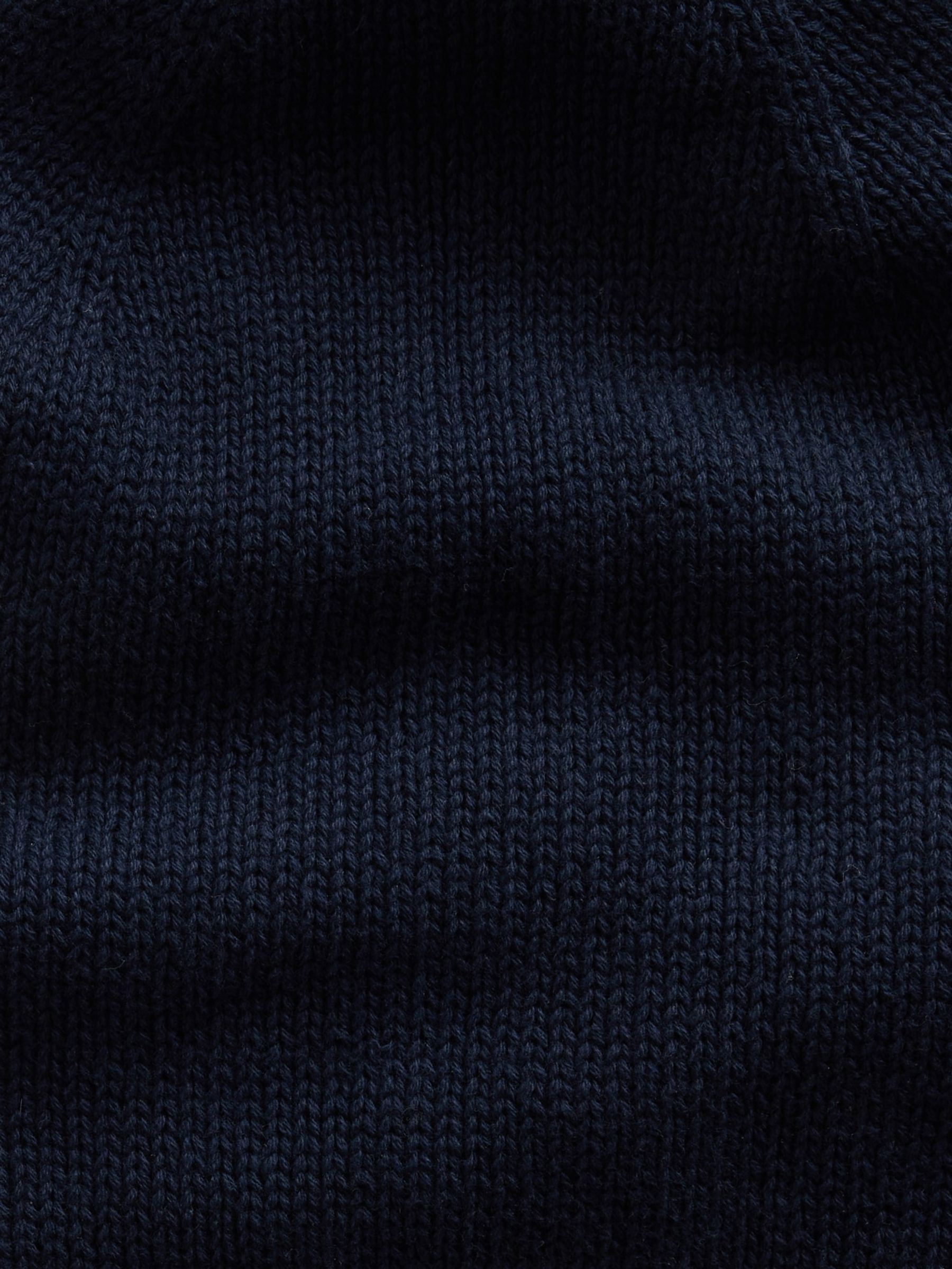 Navy Cotton Knit Beanie - Image 2 of 2