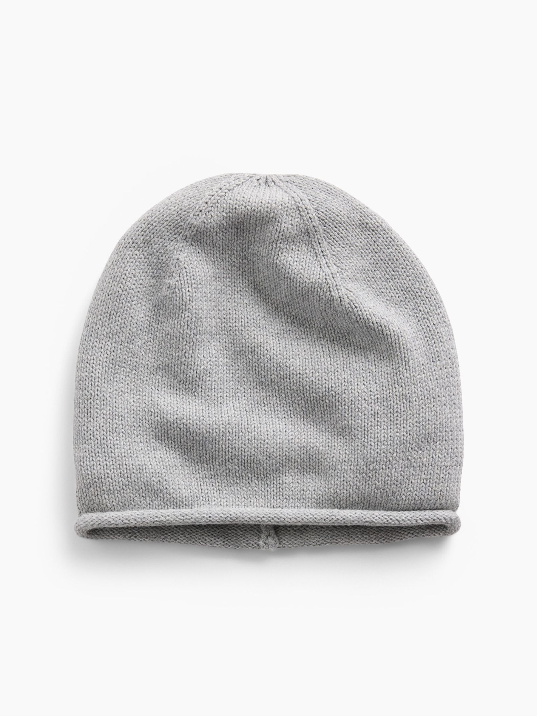 Grey Cotton Knit Beanie - Image 1 of 2