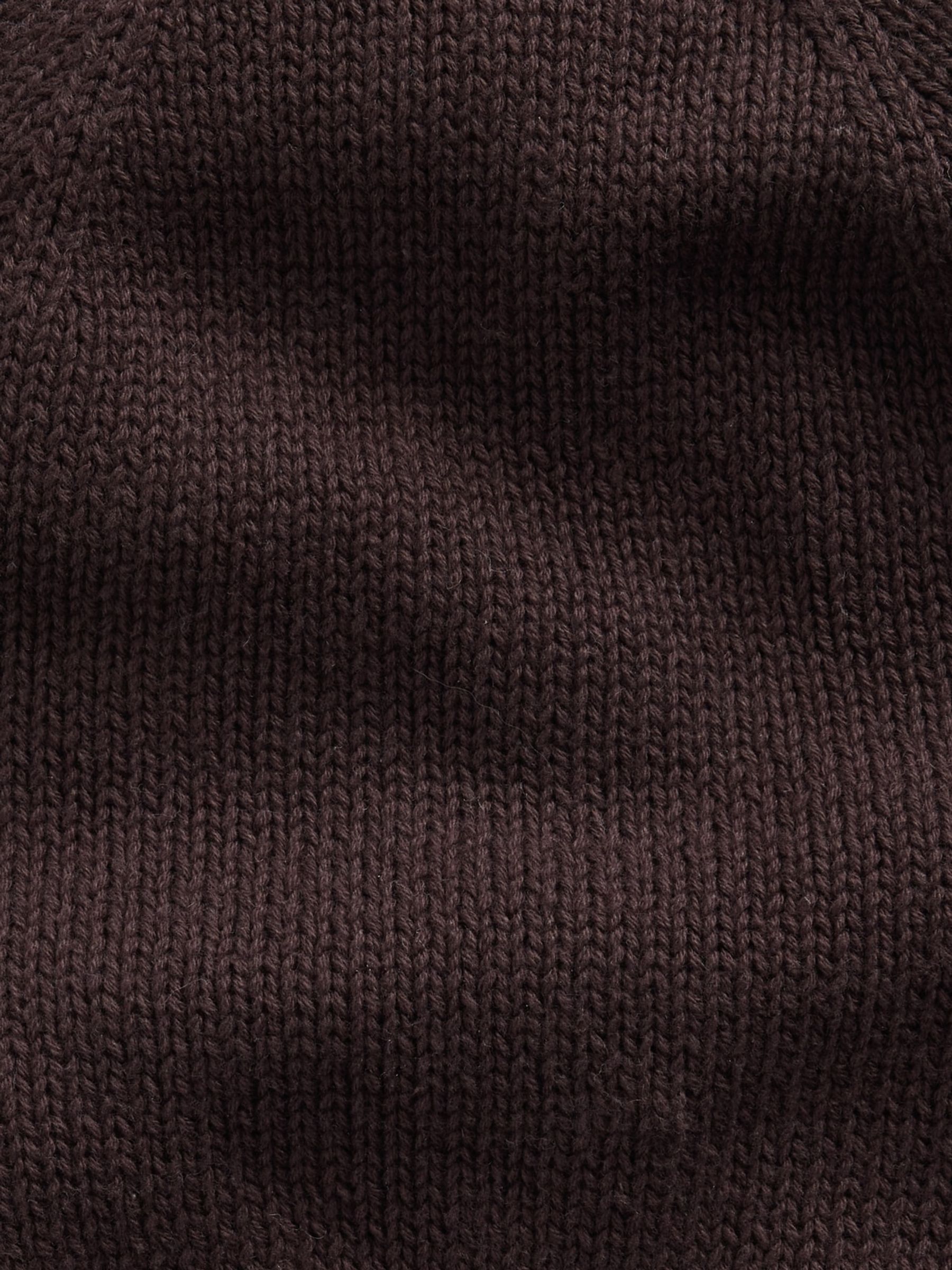 Dark Brown Cotton Knit Beanie - Image 3 of 3