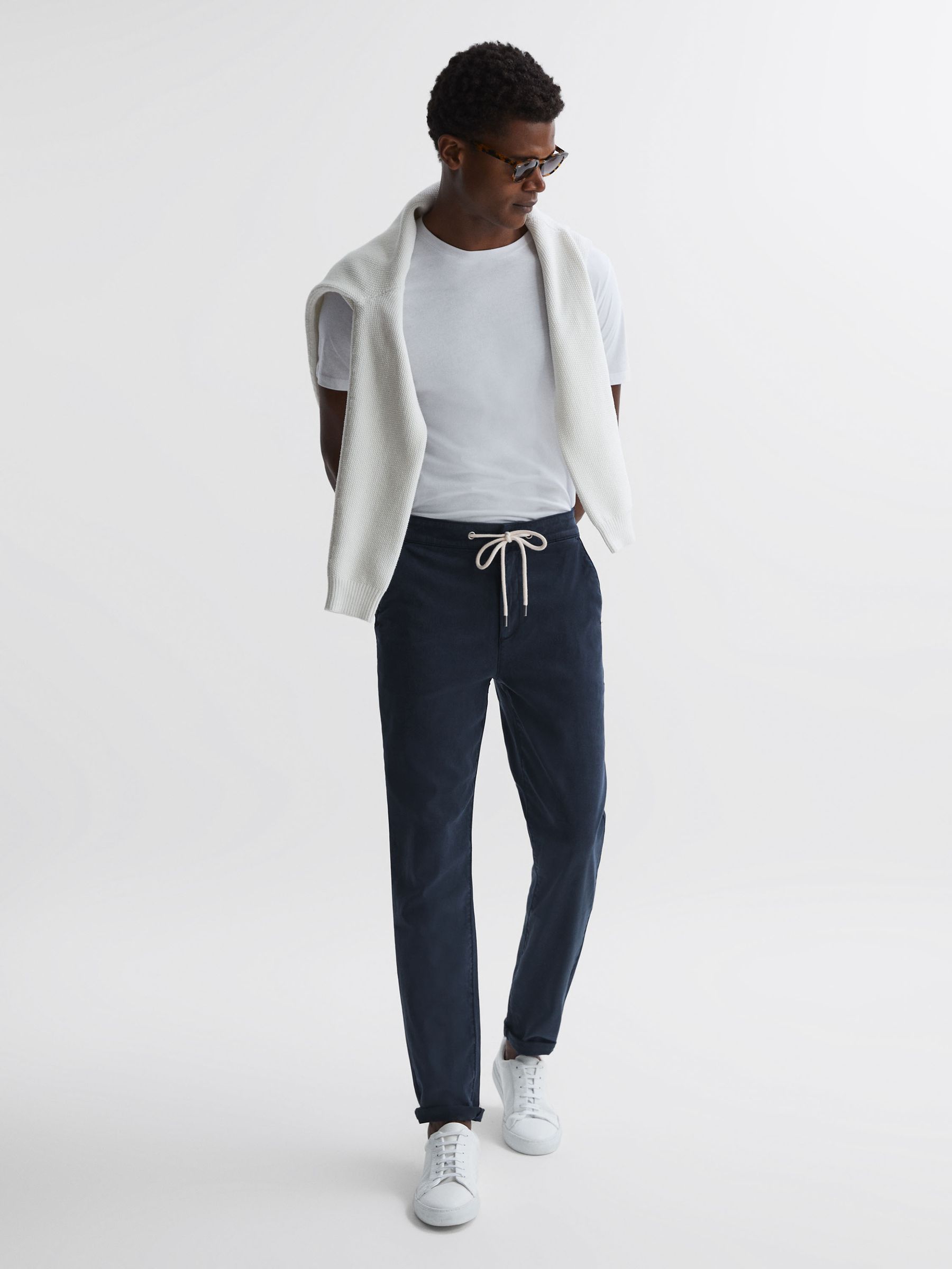 Paige Drawstring Joggers in Vintage Deep Anchor - Image 3 of 4