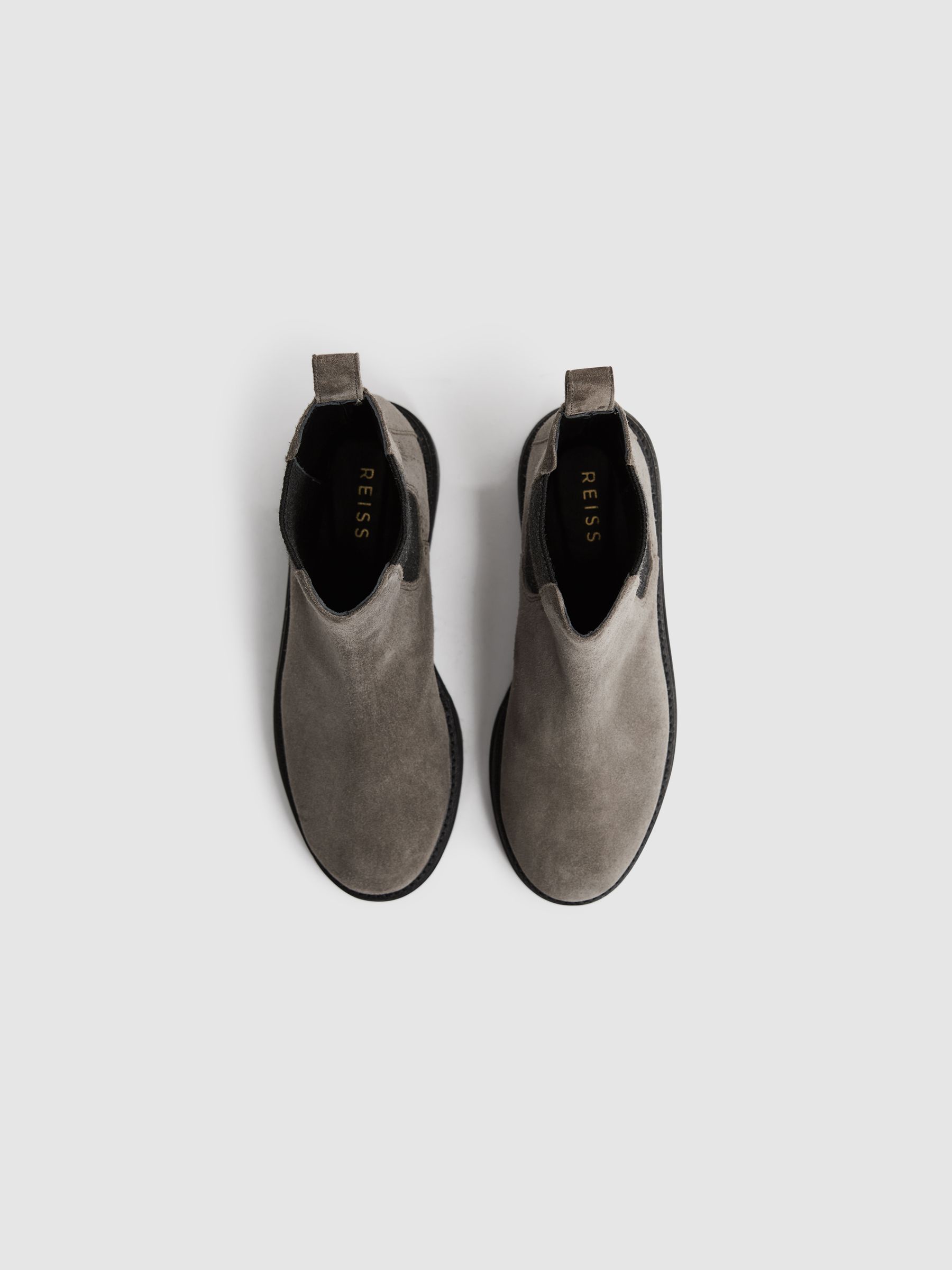 Suede Chelsea Boots in Grey - Image 3 of 5