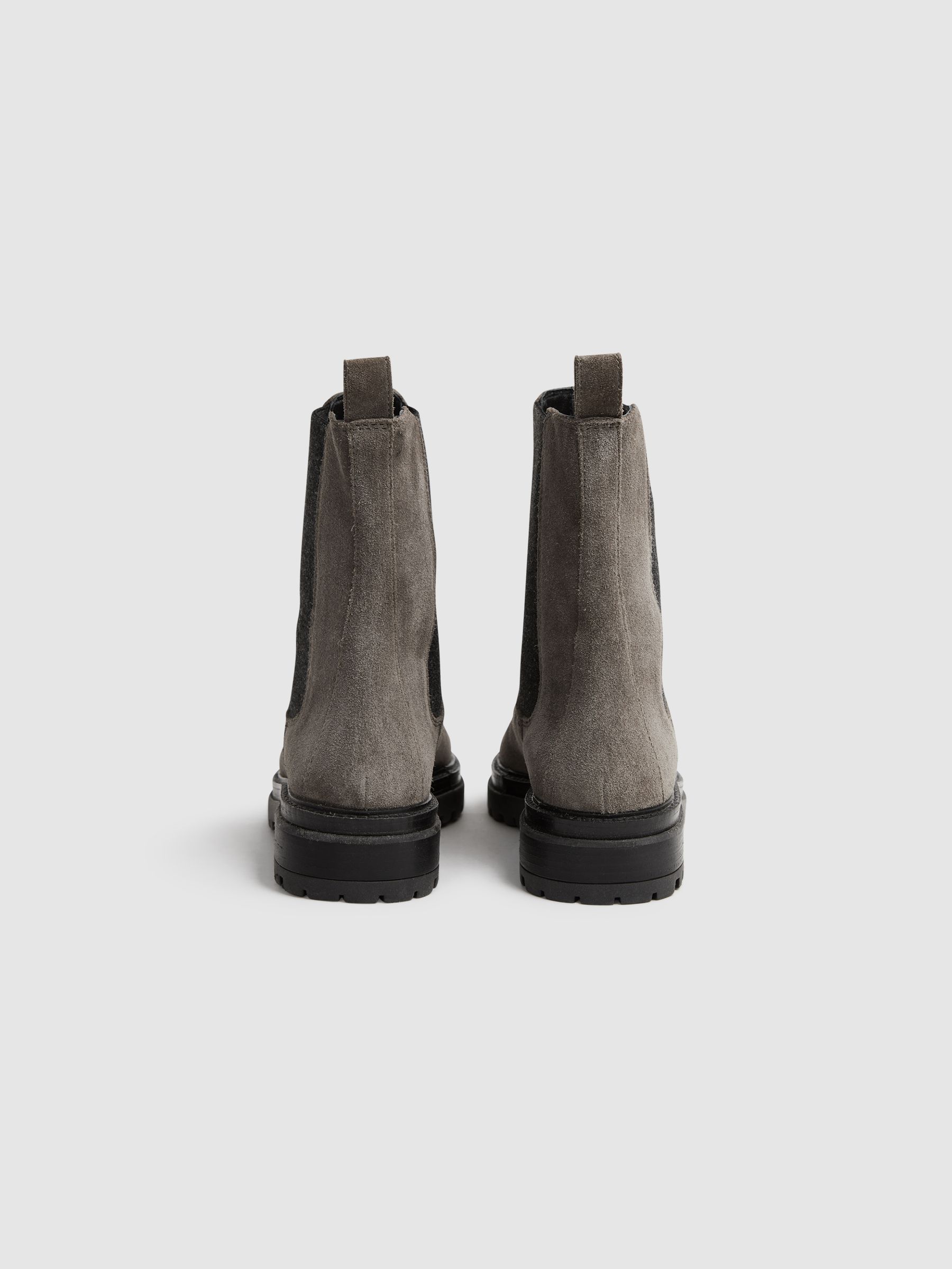 Suede Chelsea Boots in Grey - Image 4 of 5