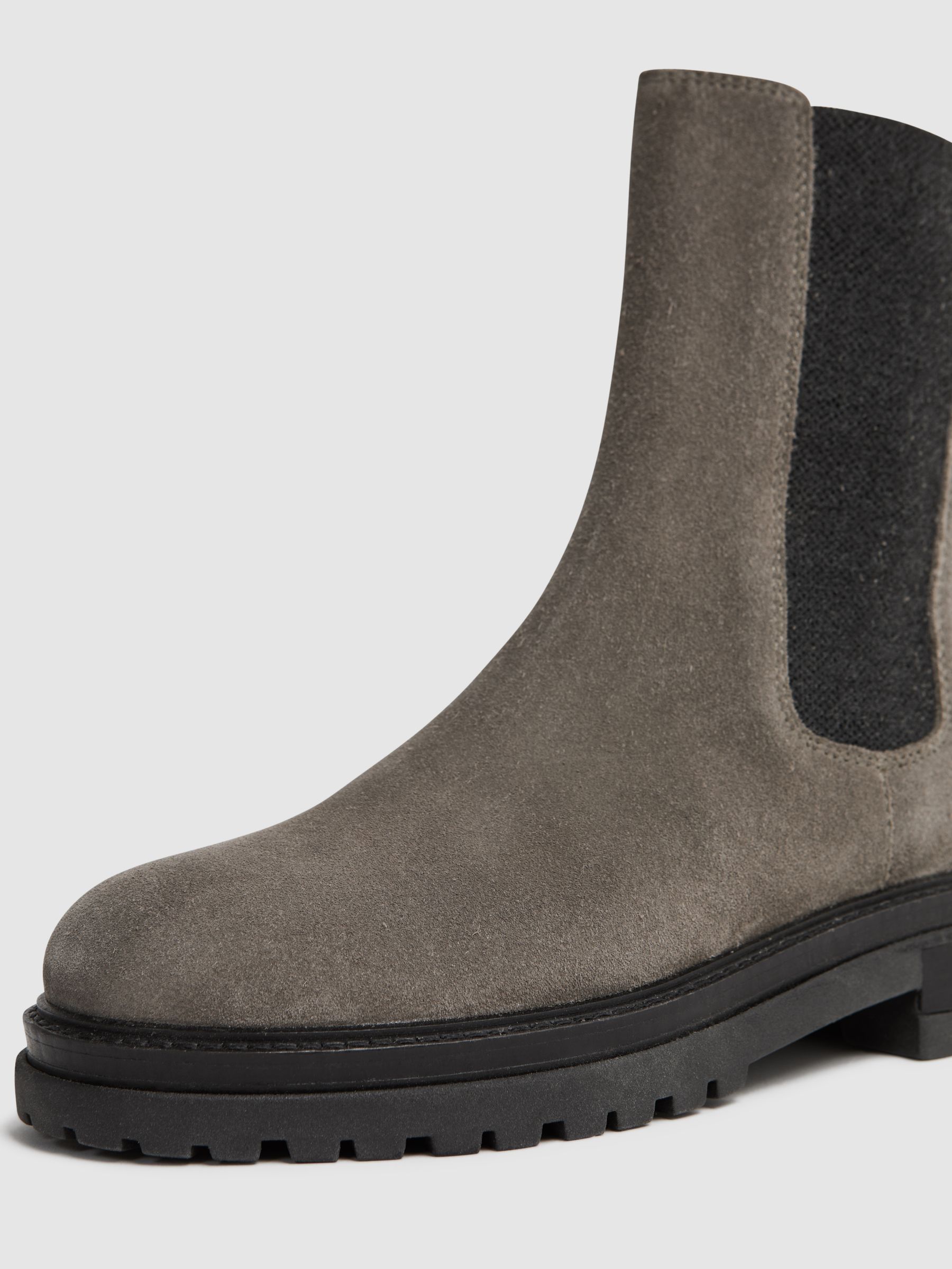 Suede Chelsea Boots in Grey - Image 5 of 5