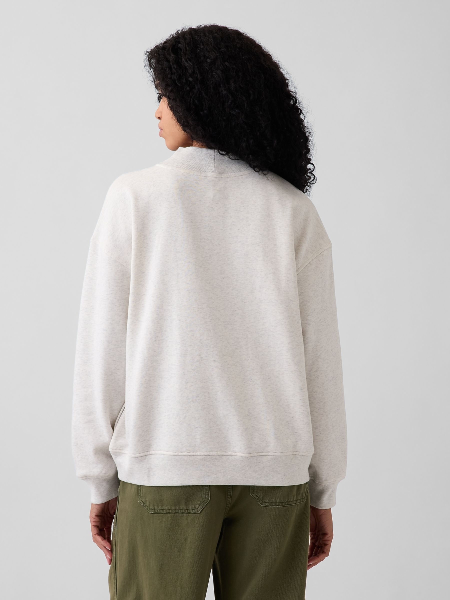 Grey Brannan Bear VintageSoft Oversized Mock Neck Logo Sweatshirt - Image 2 of 6