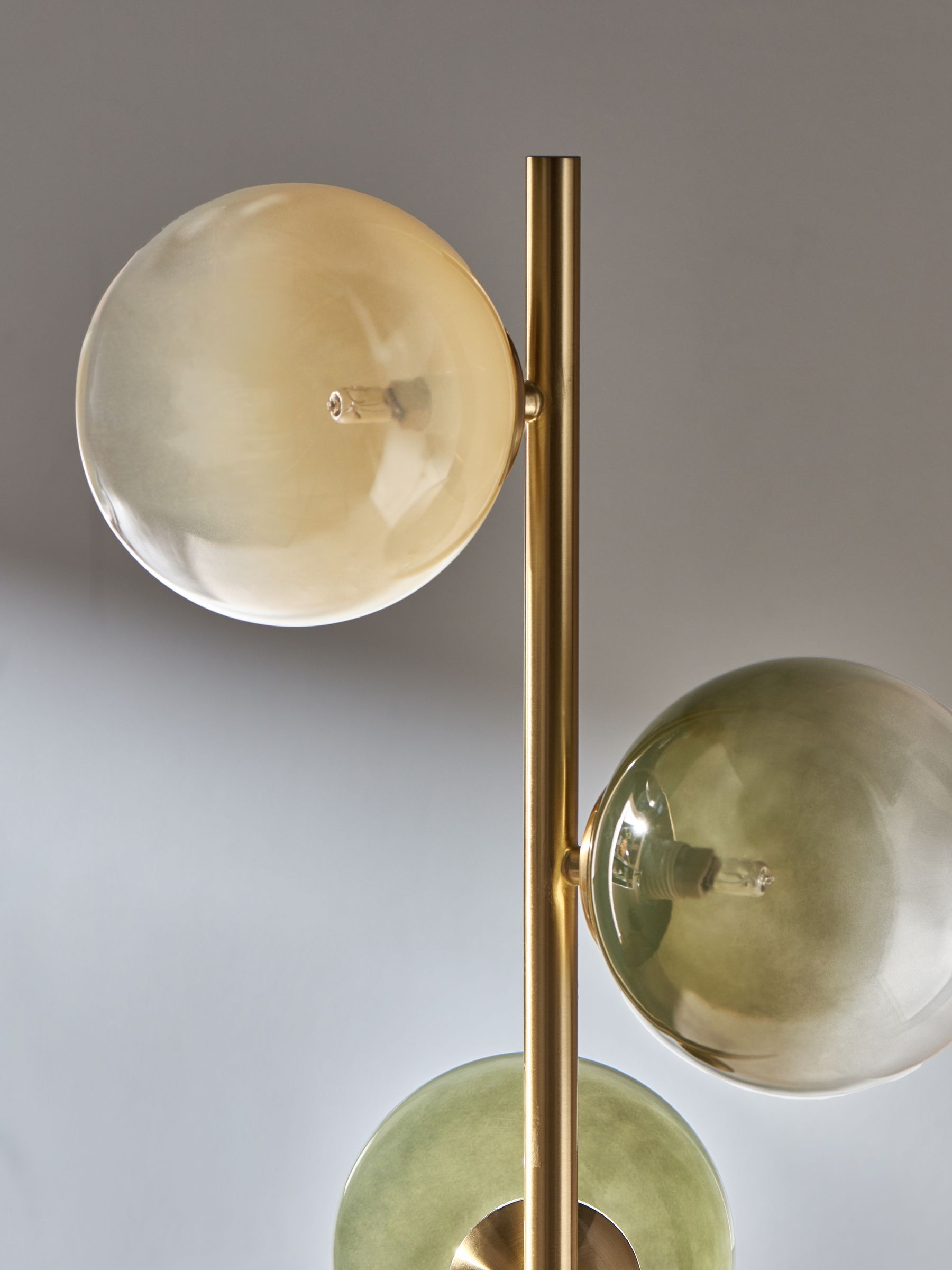 Globe Floor Lamp in Brass/Green Ombre - Image 3 of 5