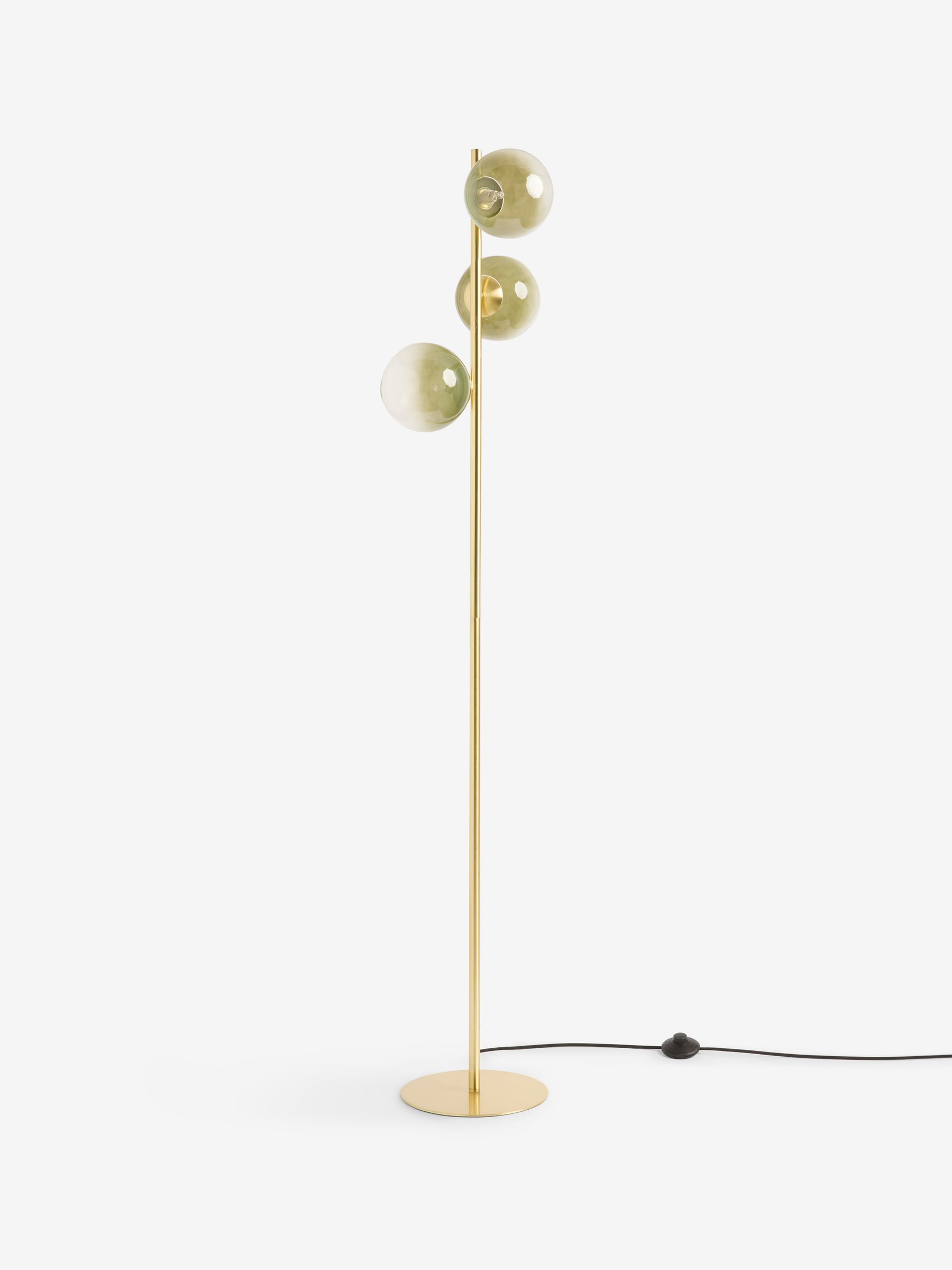 Globe Floor Lamp in Brass/Green Ombre - Image 4 of 5