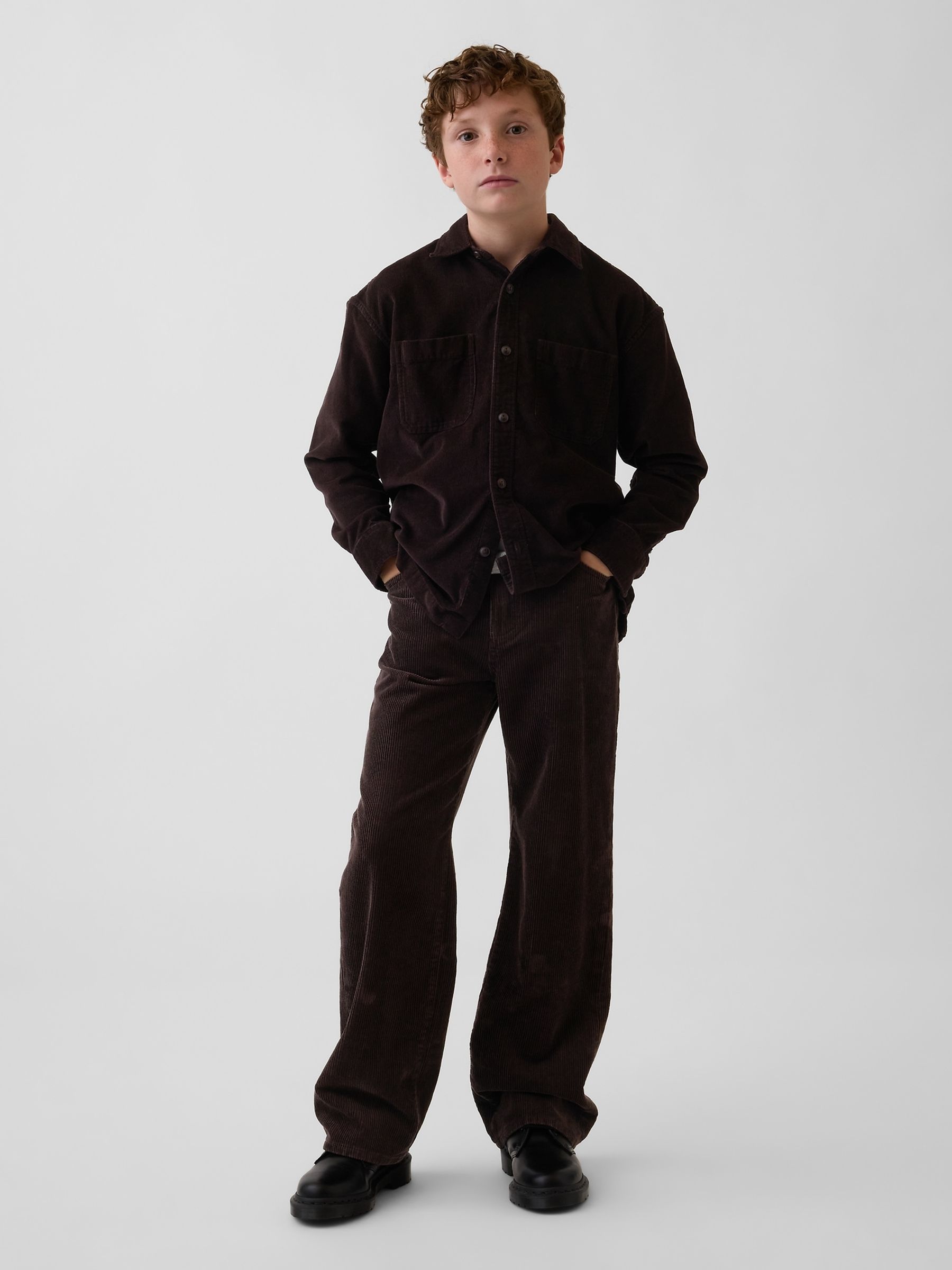 Dark Brown Corduroy '90s Loose Jeans - Image 1 of 4